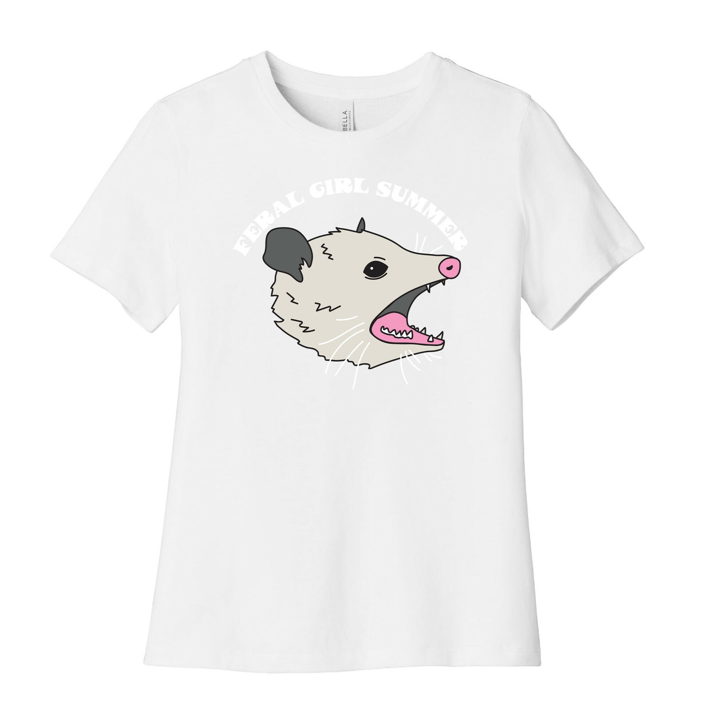 Feral Girl Summer Opossum Women's Cotton Tee