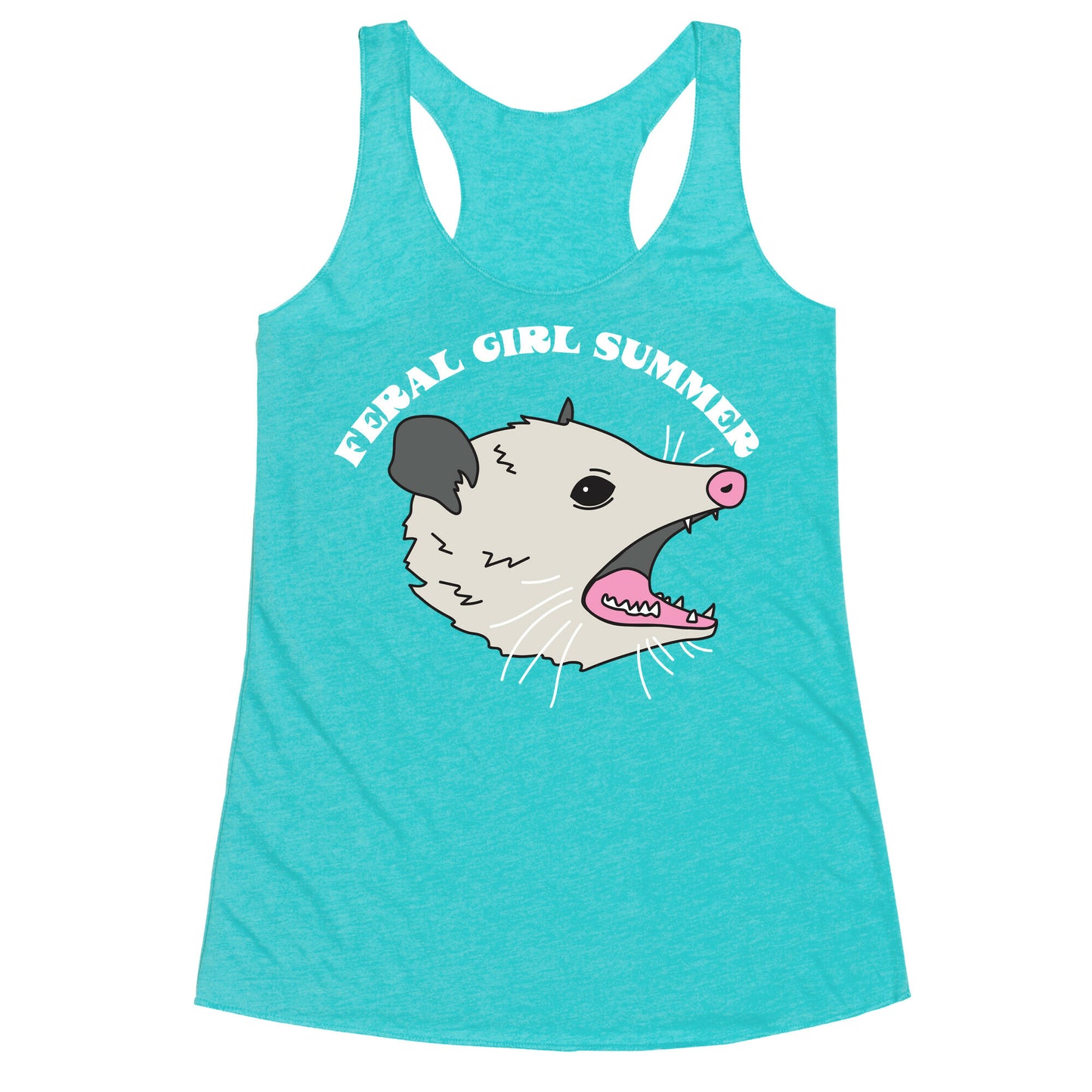 Feral Girl Summer Opossum Racerback Tank