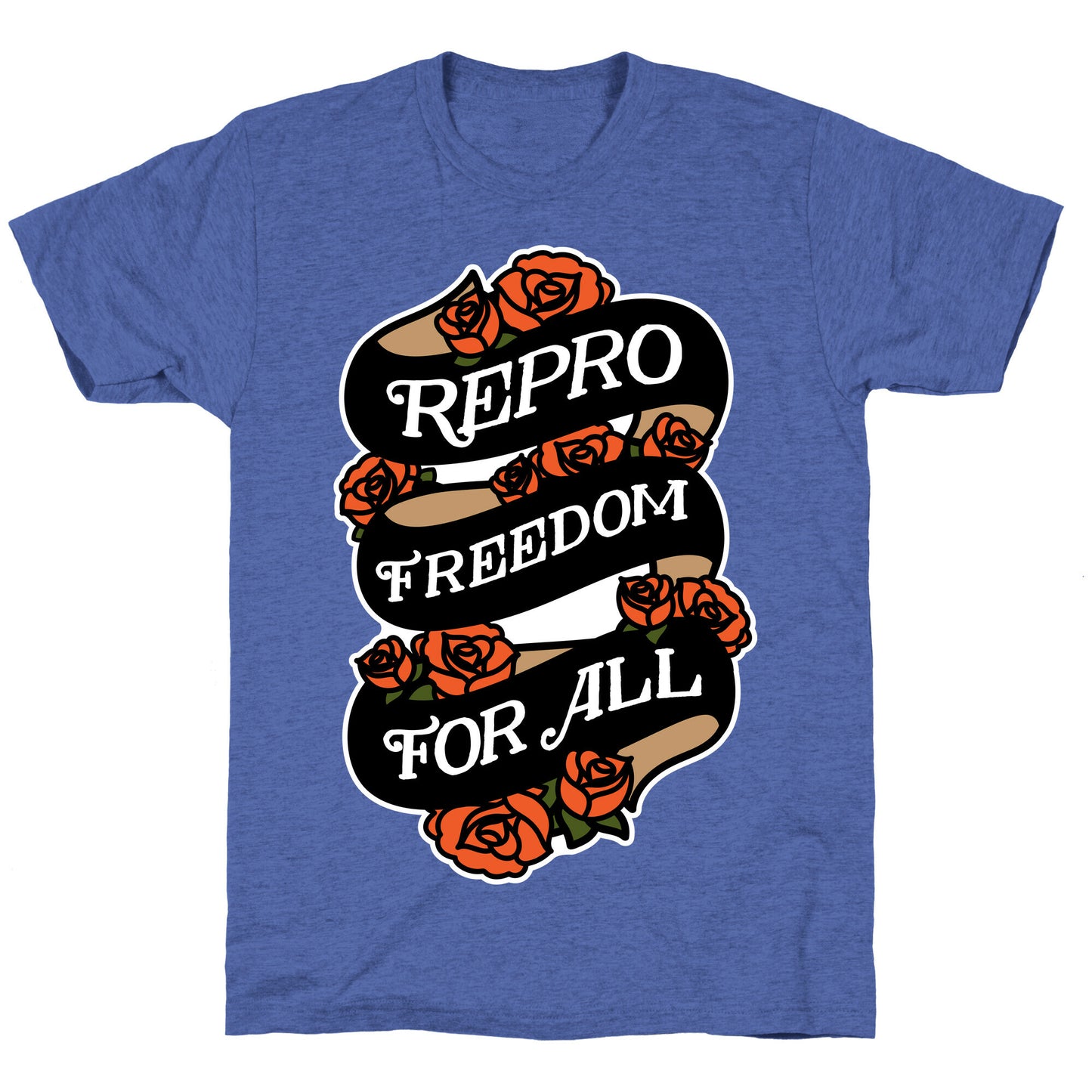 Repro Freedom For All Roses and Ribbon Unisex Triblend Tee