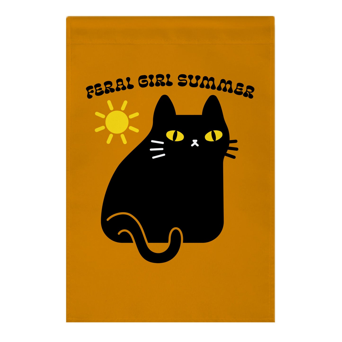 Feral Girl Summer Cat Garden Flag