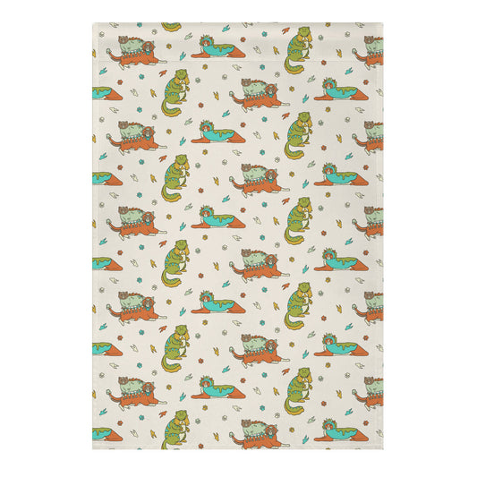 Cats Wearing Dinosaur Costumes Garden Flag