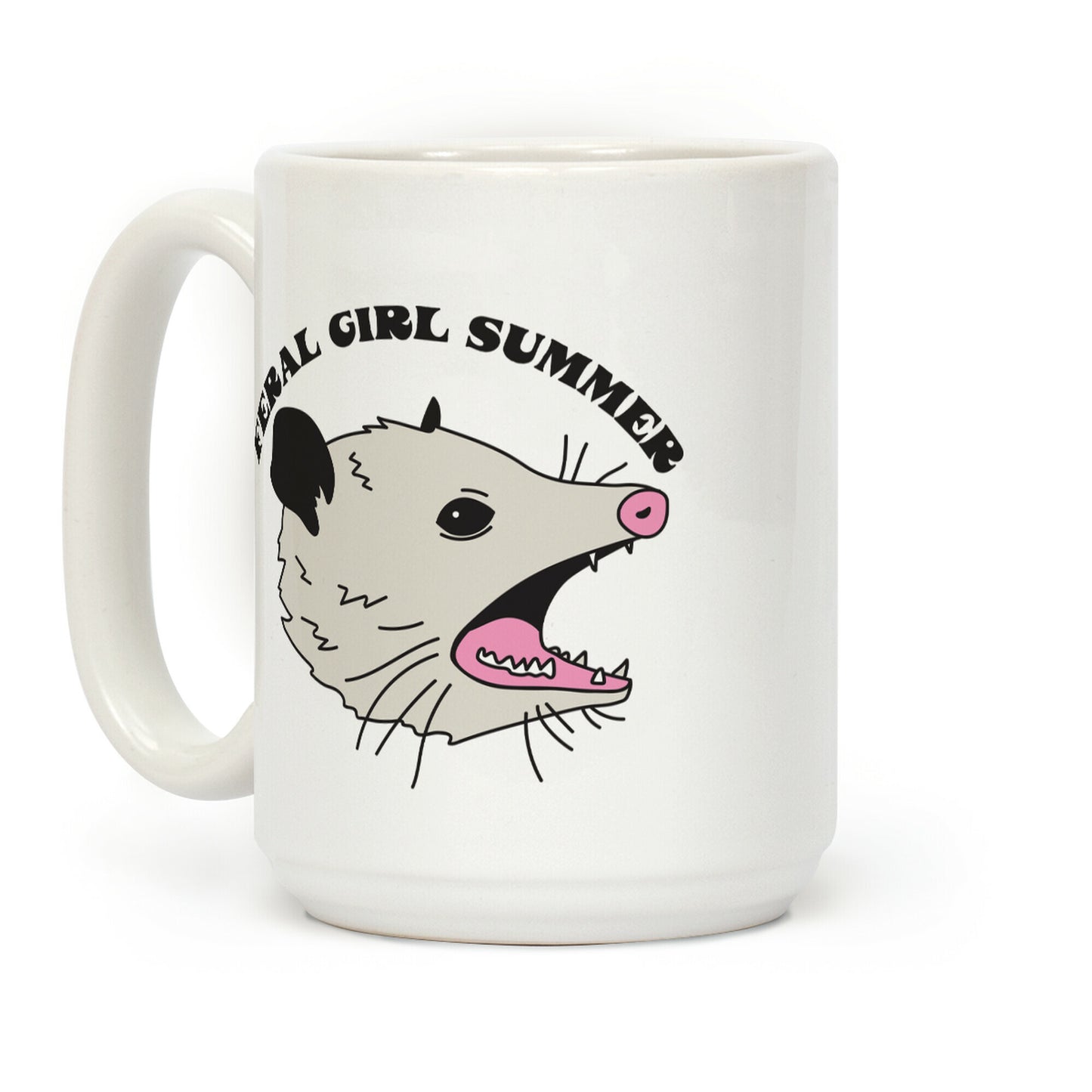 Feral Girl Summer Opossum Coffee Mug