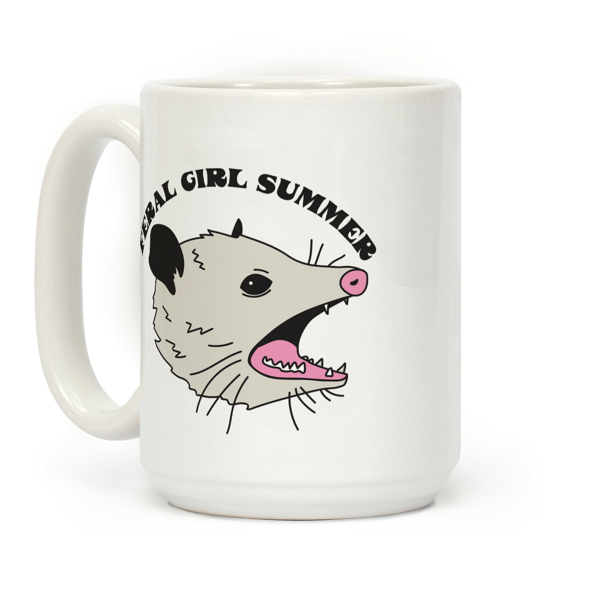 Feral Girl Summer Opossum Coffee Mug