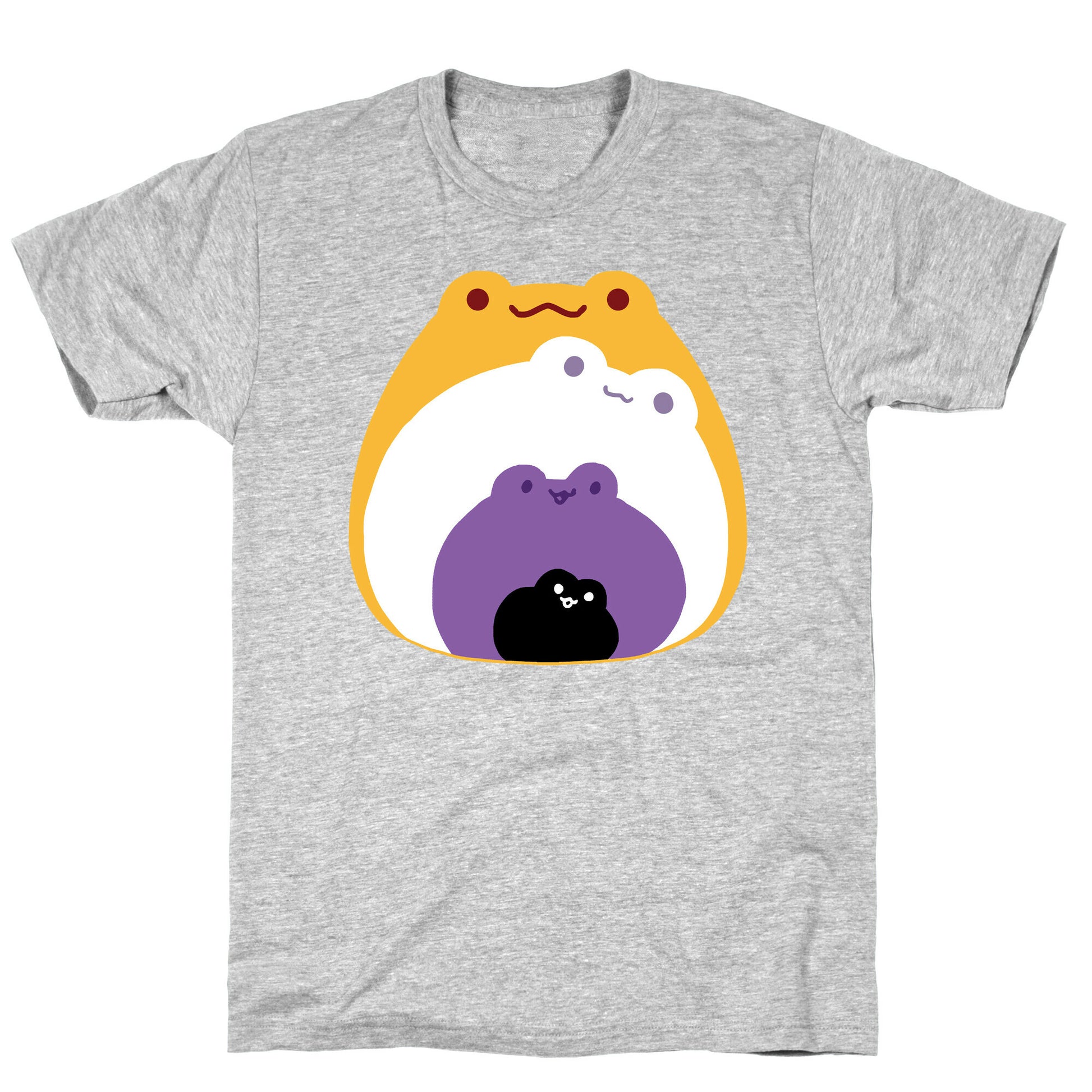 Frogs In Frogs In Frogs Nonebinary Pride T-Shirt