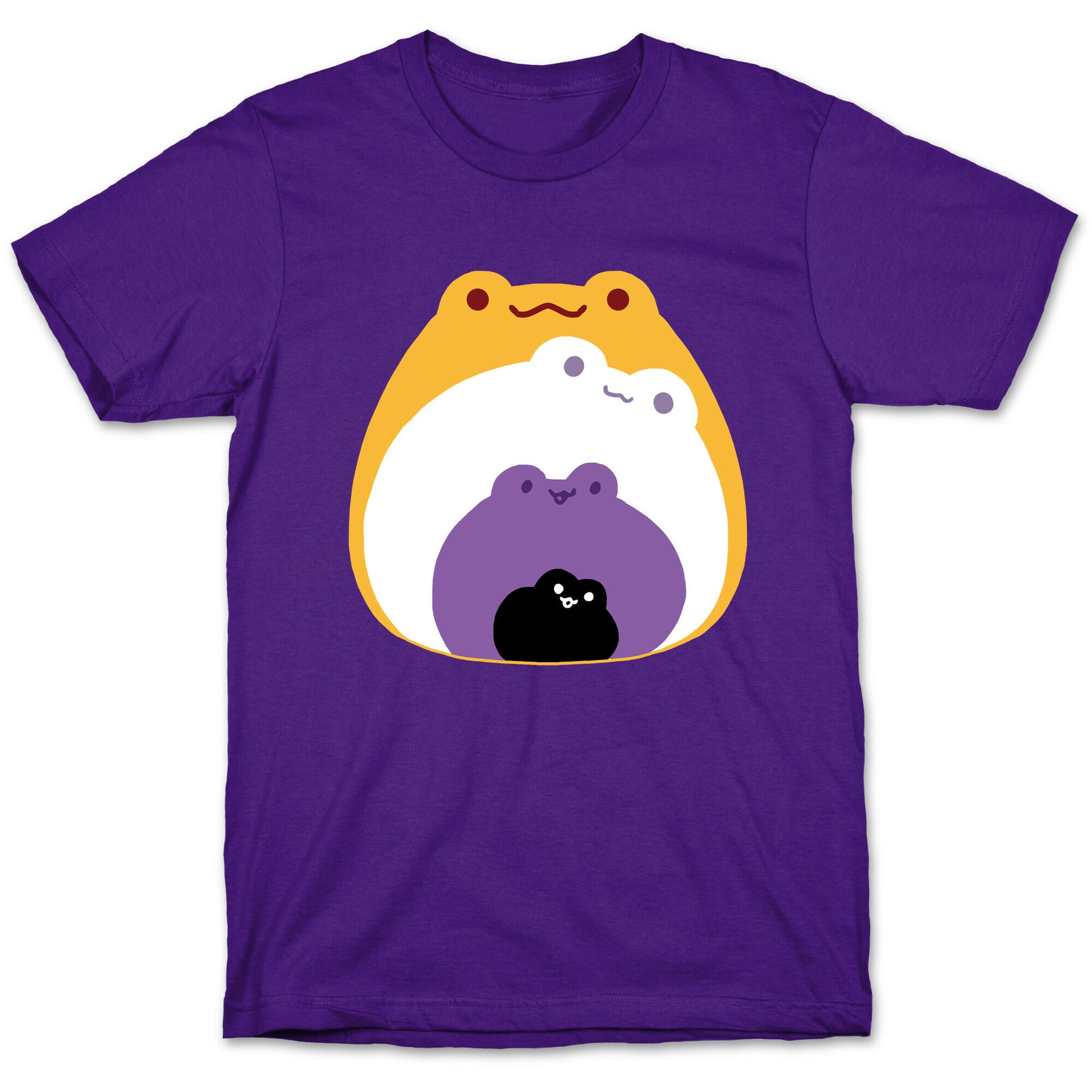 Frogs In Frogs In Frogs Nonebinary Pride T-Shirt