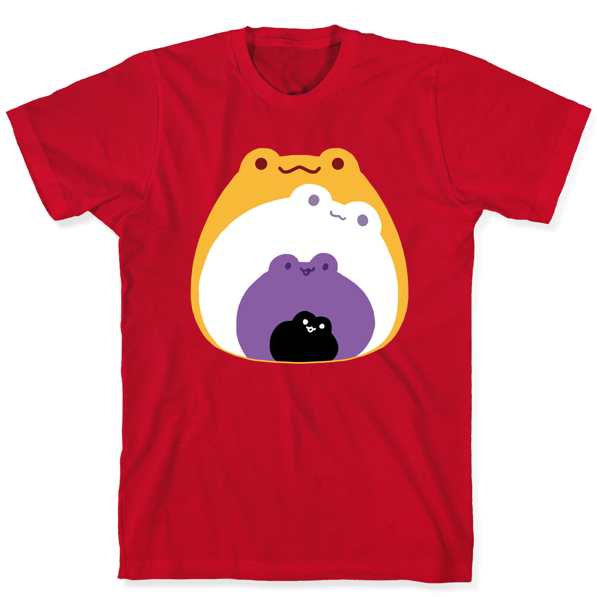 Frogs In Frogs In Frogs Nonebinary Pride T-Shirt