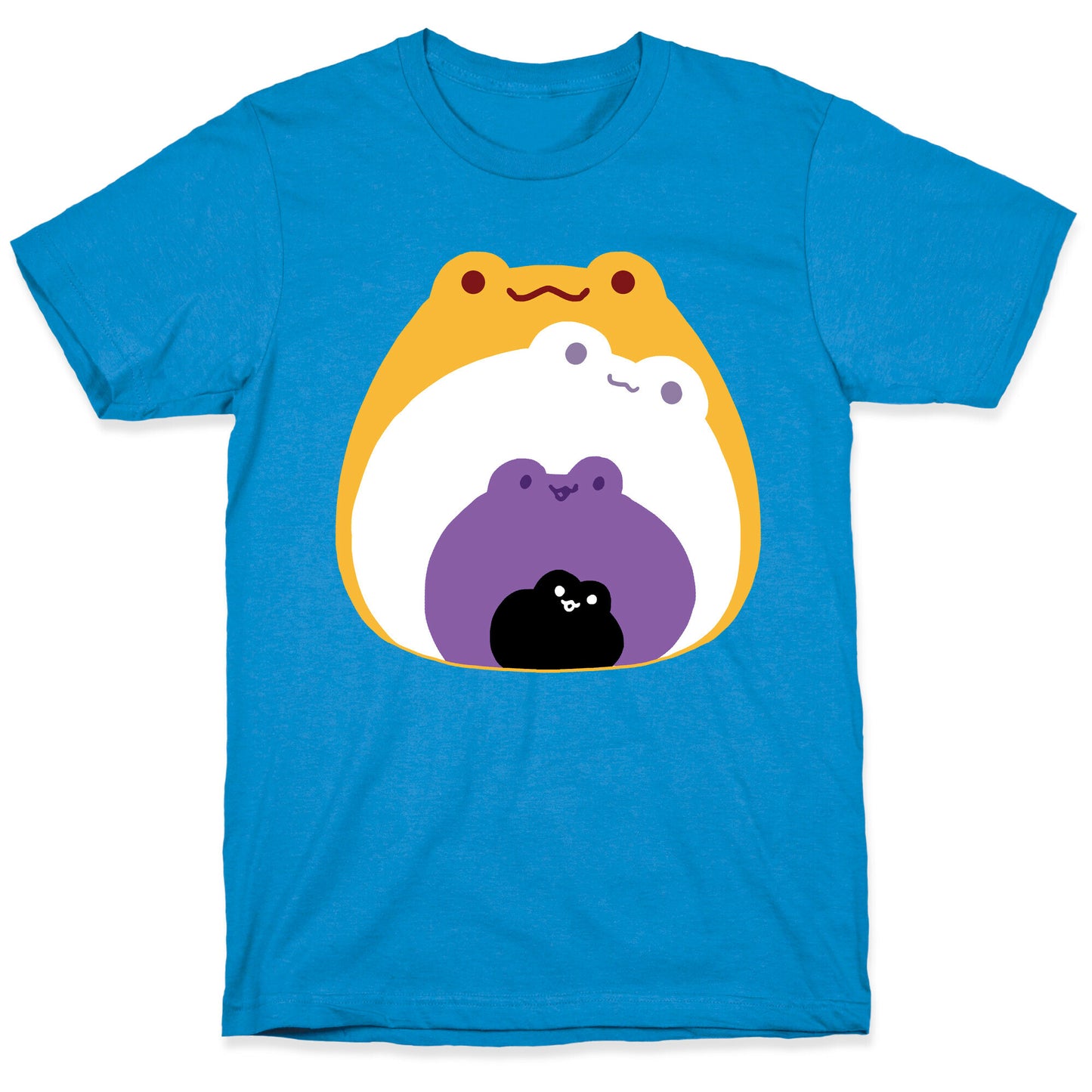 Frogs In Frogs In Frogs Nonebinary Pride T-Shirt