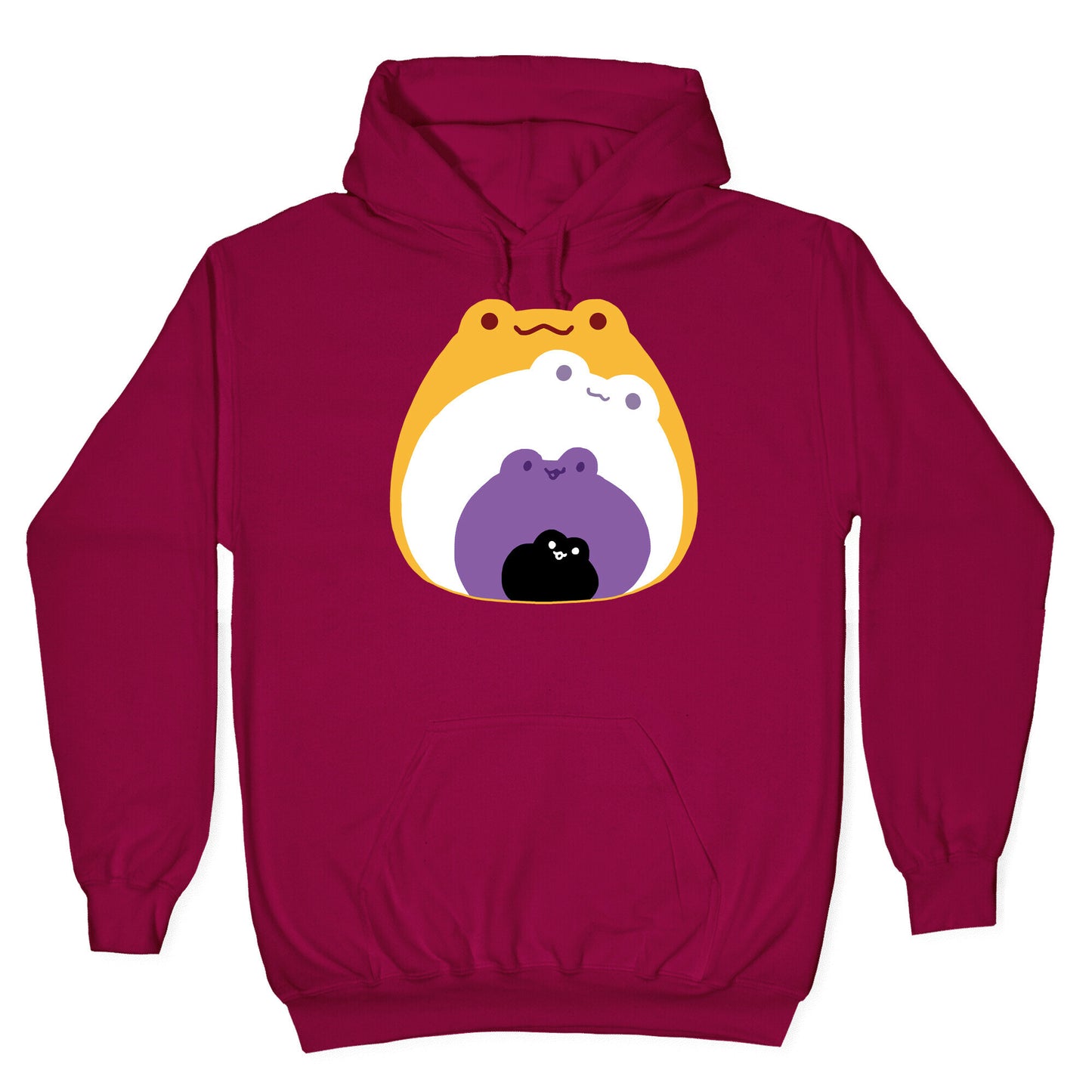 Frogs In Frogs In Frogs Nonebinary Pride Hoodie