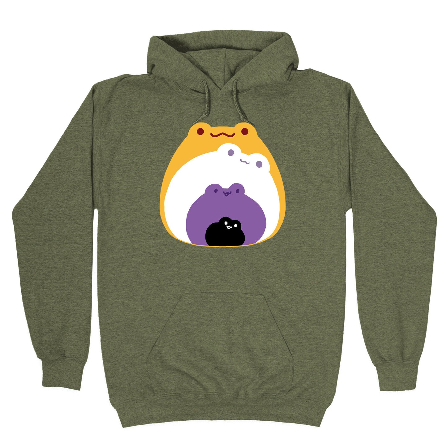 Frogs In Frogs In Frogs Nonebinary Pride Hoodie