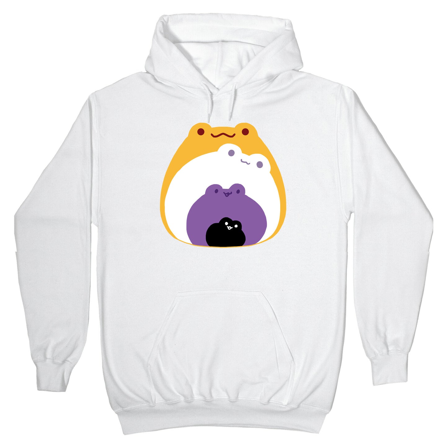 Frogs In Frogs In Frogs Nonebinary Pride Hoodie