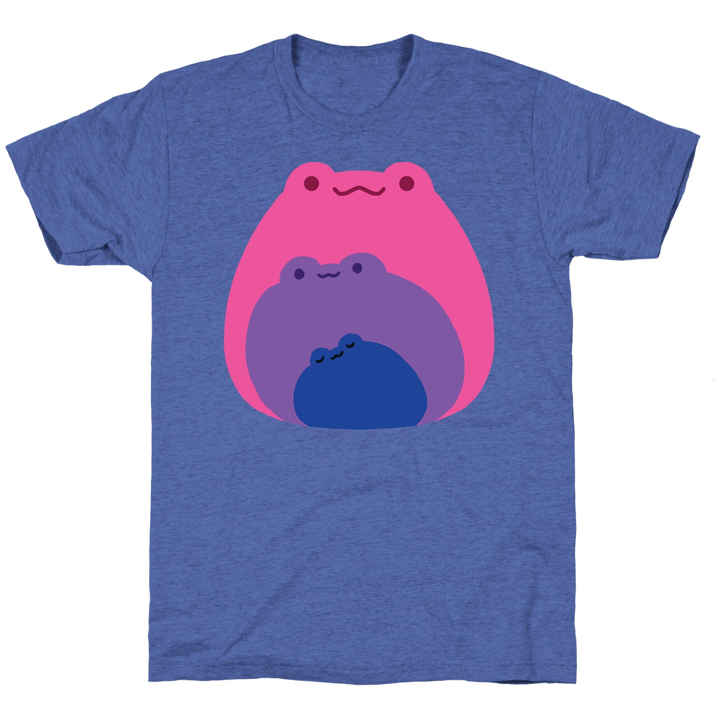Frogs In Frogs In Frogs Bisexual Pride Unisex Triblend Tee