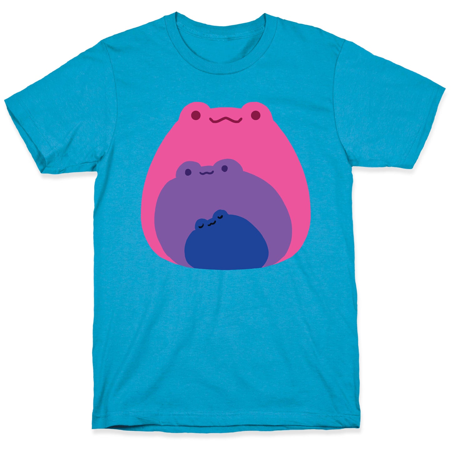 Frogs In Frogs In Frogs Bisexual Pride Unisex Triblend Tee