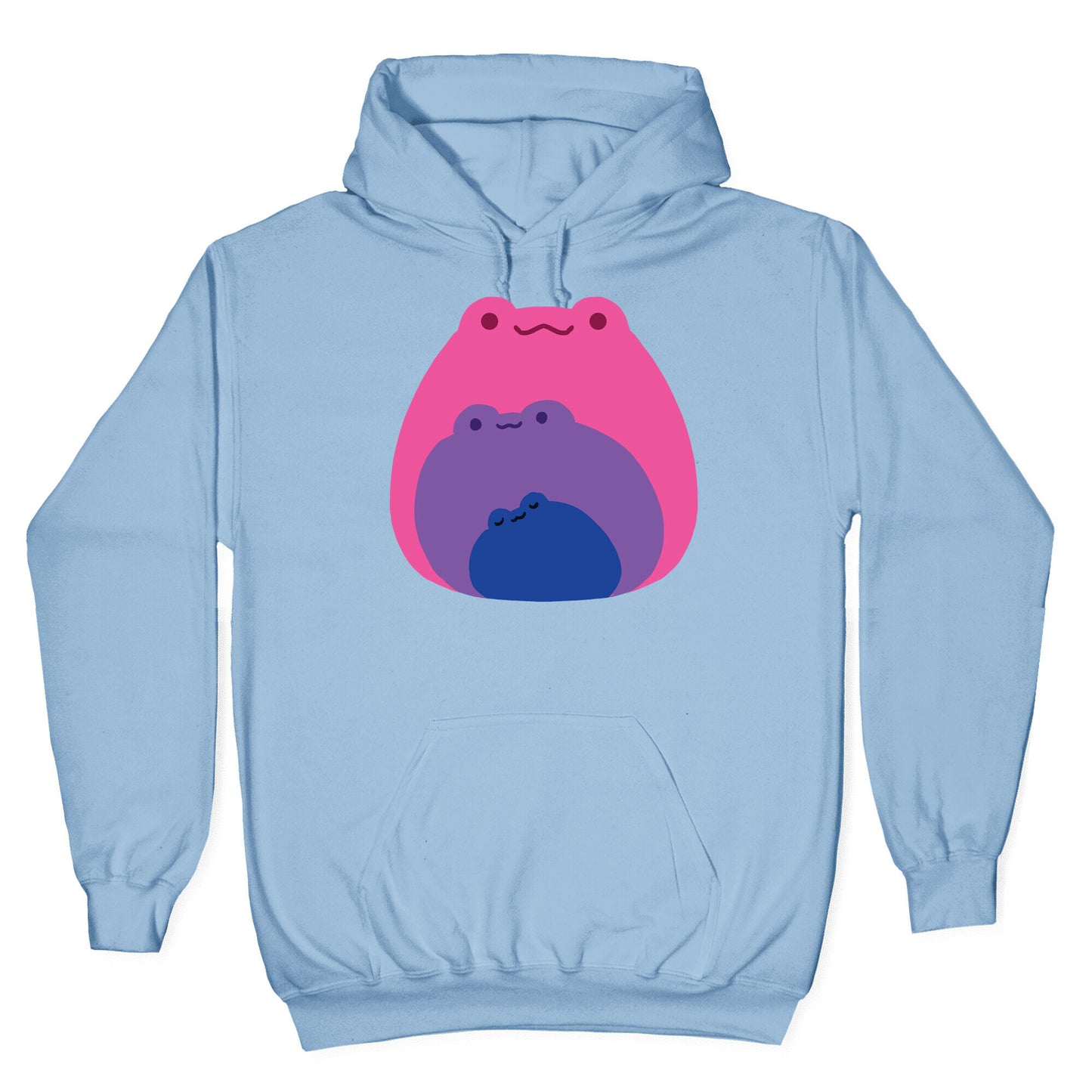Frogs In Frogs In Frogs Bisexual Pride Hoodie