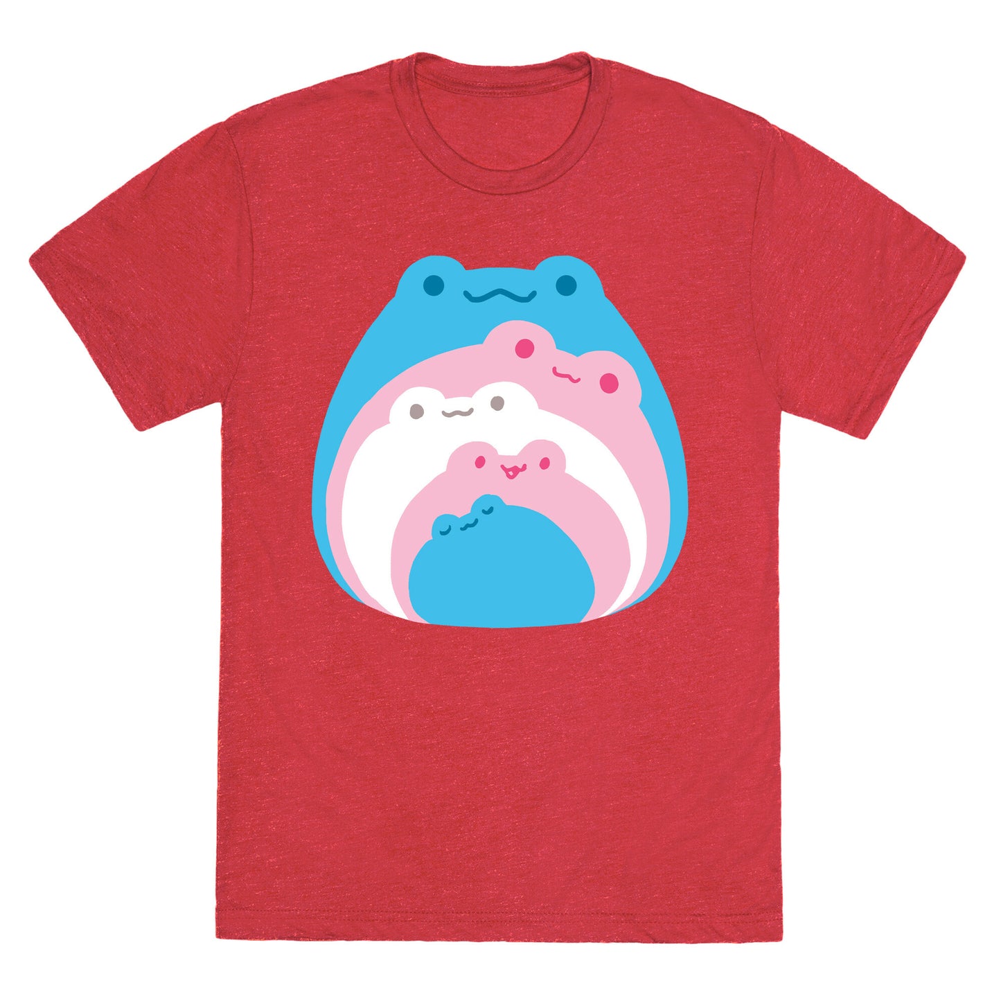 Frogs In Frogs In Frogs Trans Pride Unisex Triblend Tee
