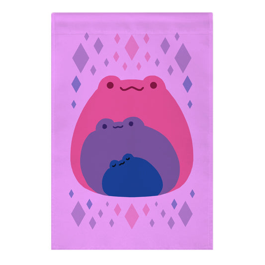 Frogs In Frogs In Frogs Bisexual Pride Garden Flag