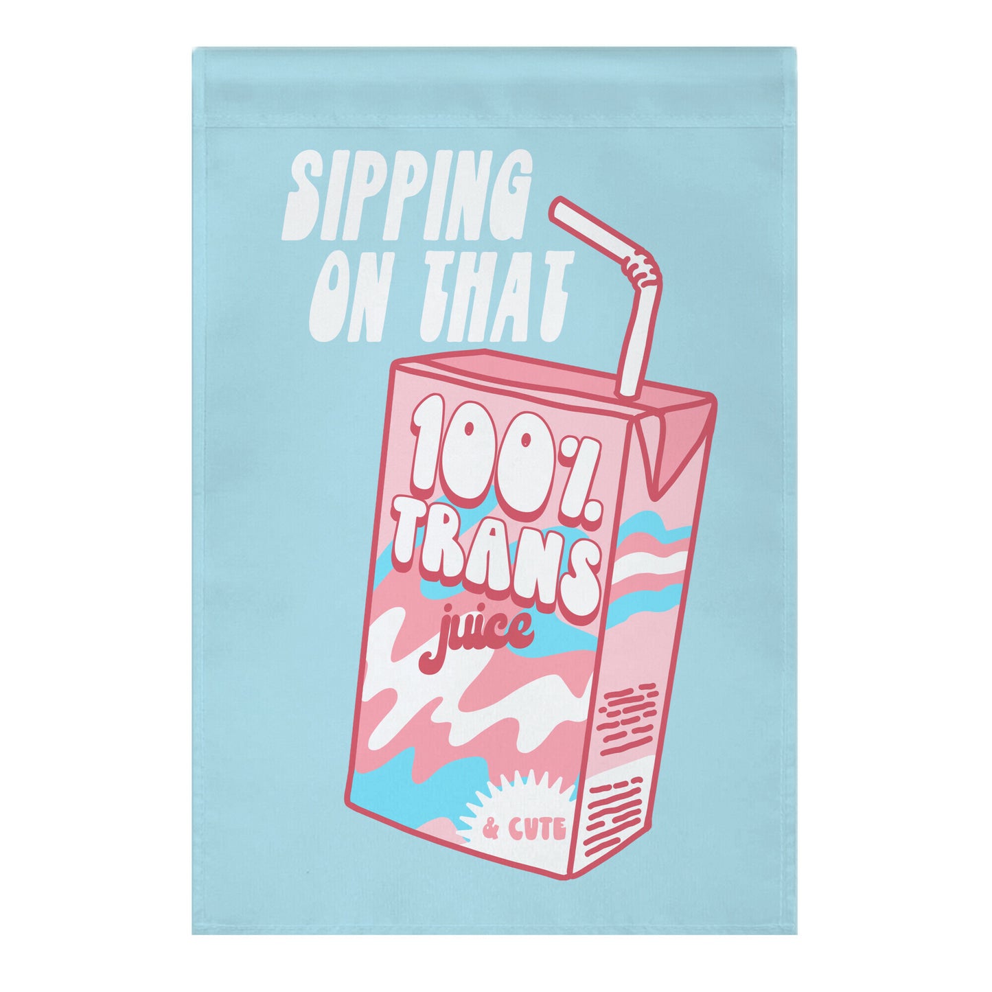 Trans Juice Juice Box Garden Flag