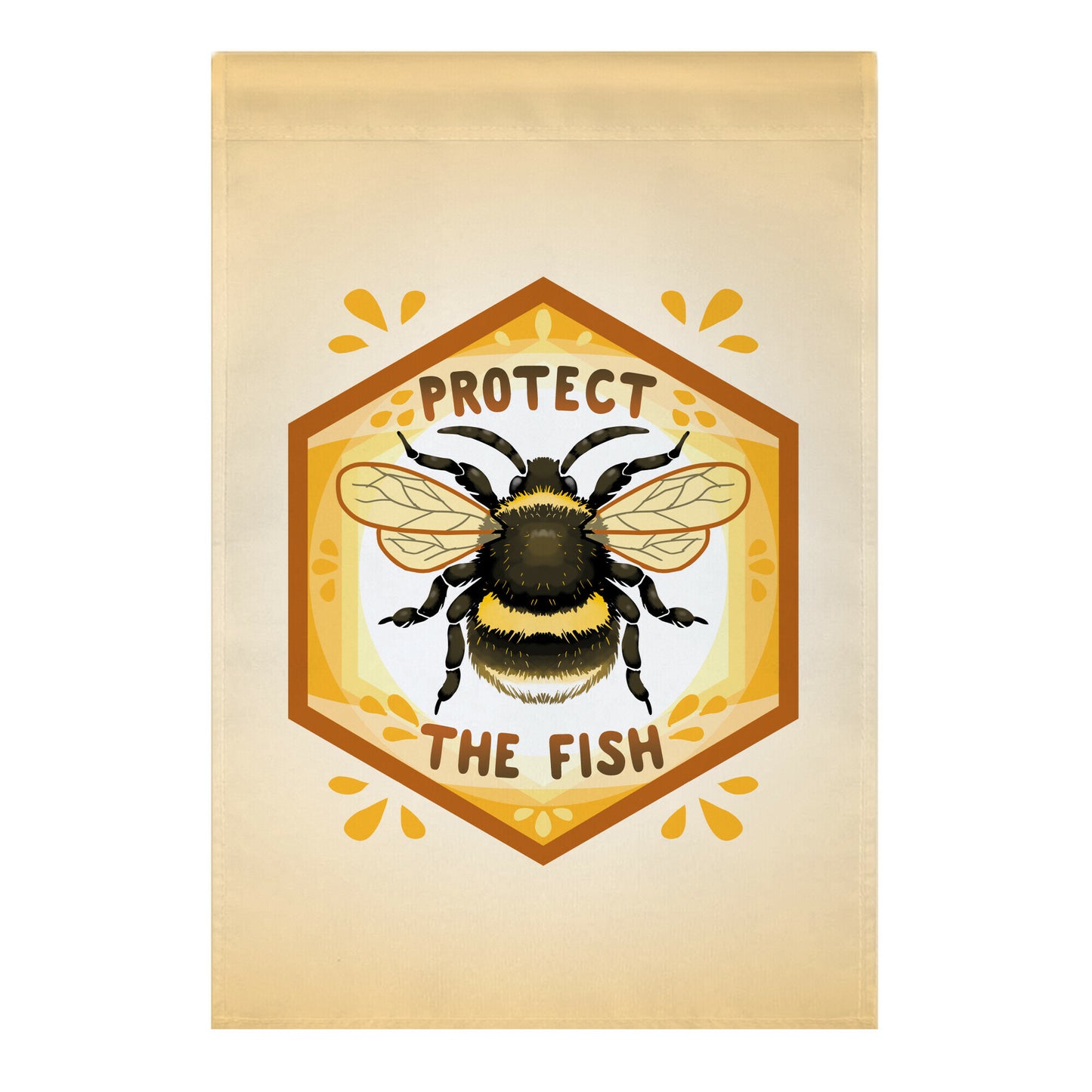 Protect The Fish Garden Flag