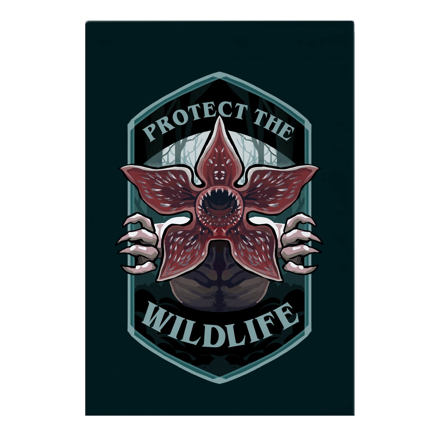 Protect The Wildlife Demogorgon Garden Flag