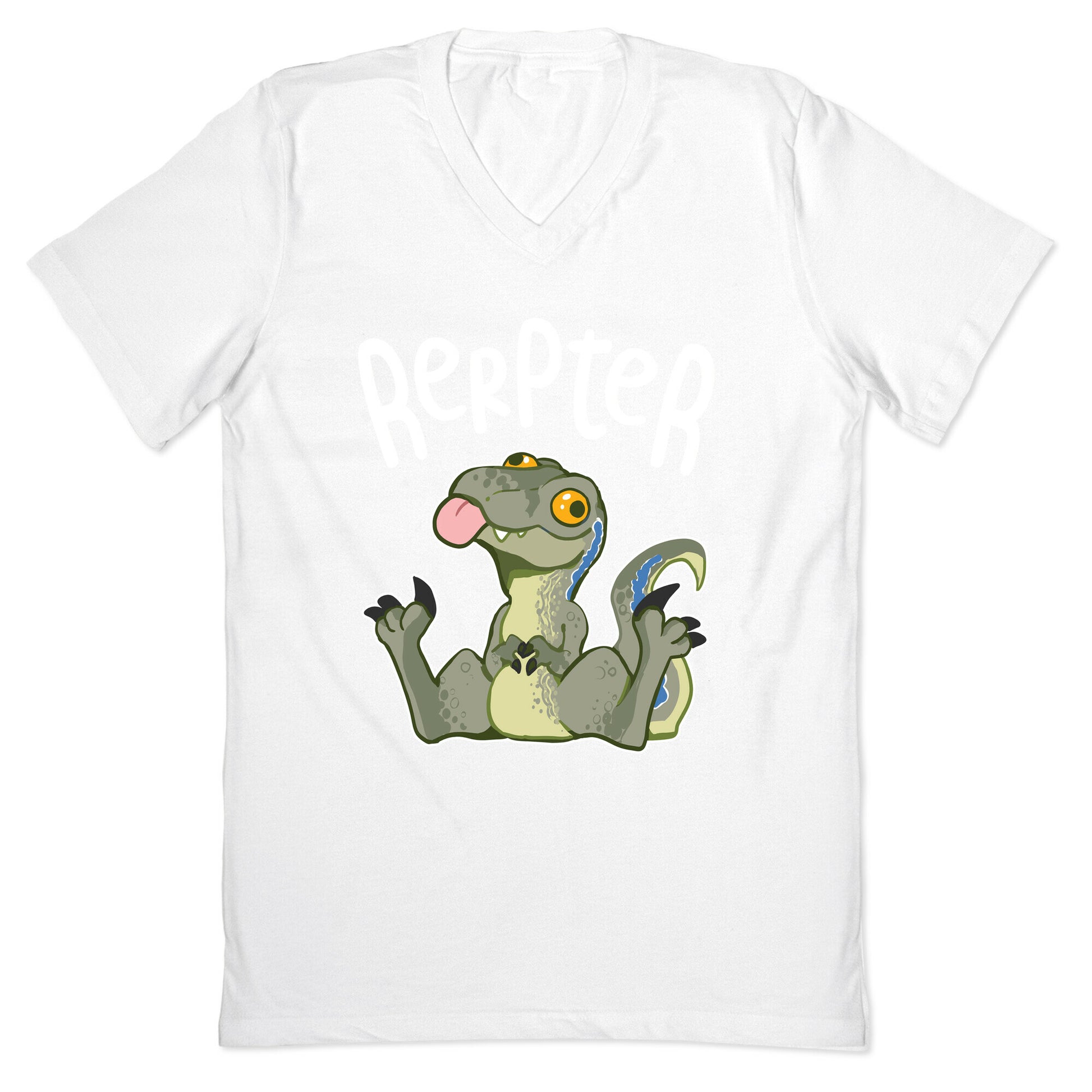 Derpy Raptor Rerpter V-Neck