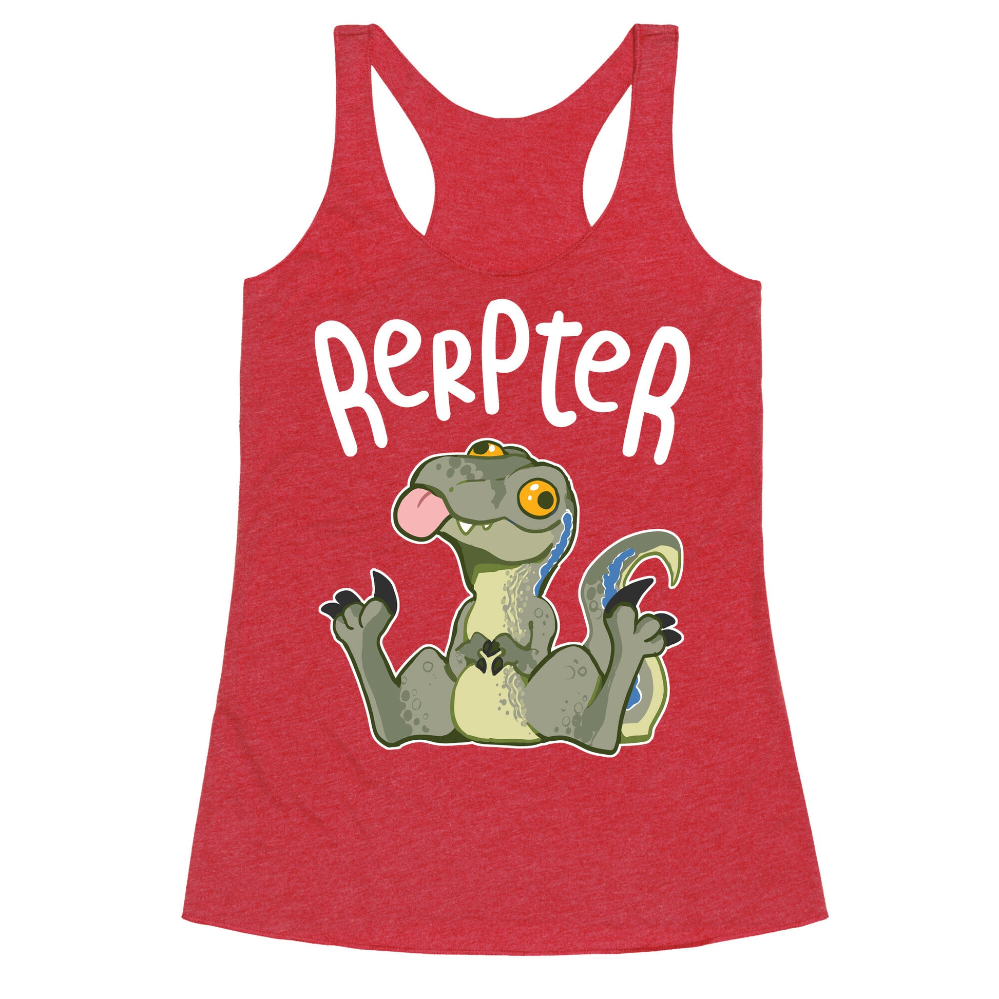 Derpy Raptor Rerpter Racerback Tank