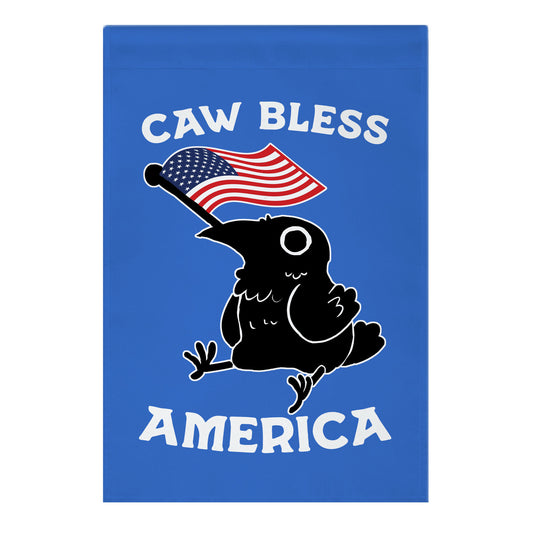 Caw Bless America Garden Flag