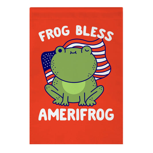 Frog Bless Amerifrog Garden Flag