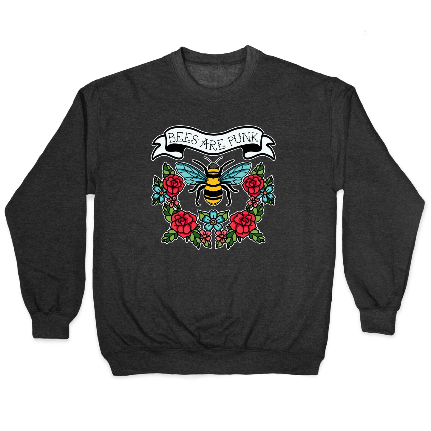 Bees Are Punk Crewneck Sweatshirt