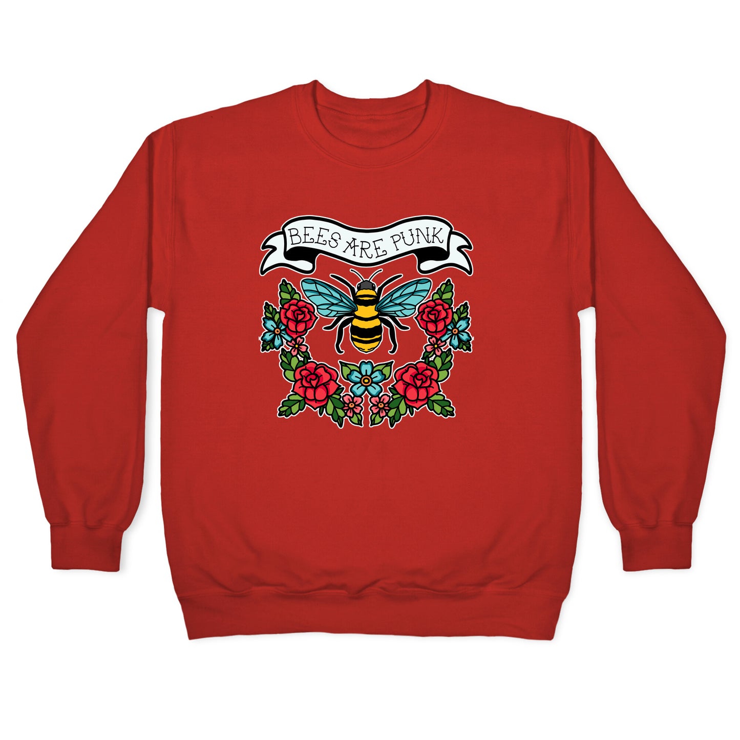 Bees Are Punk Crewneck Sweatshirt