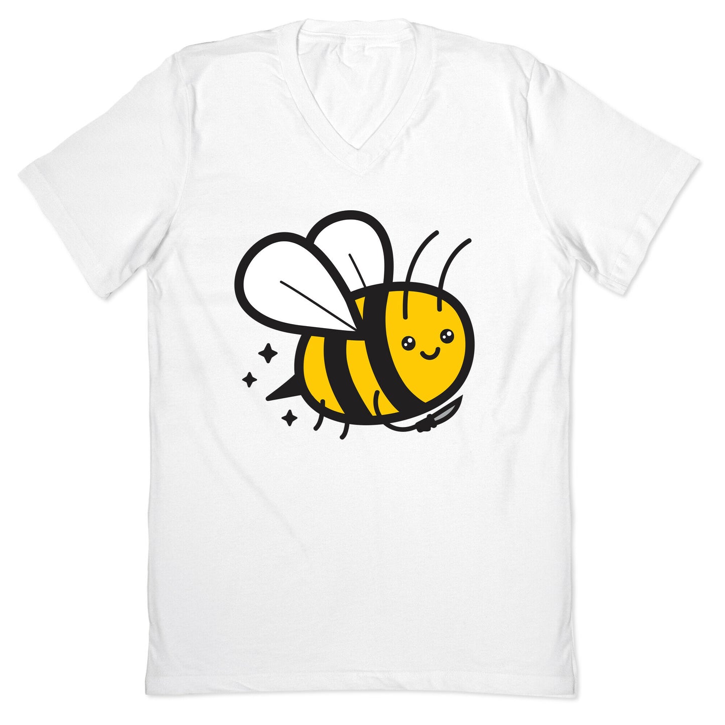 Bee With Knife V-Neck