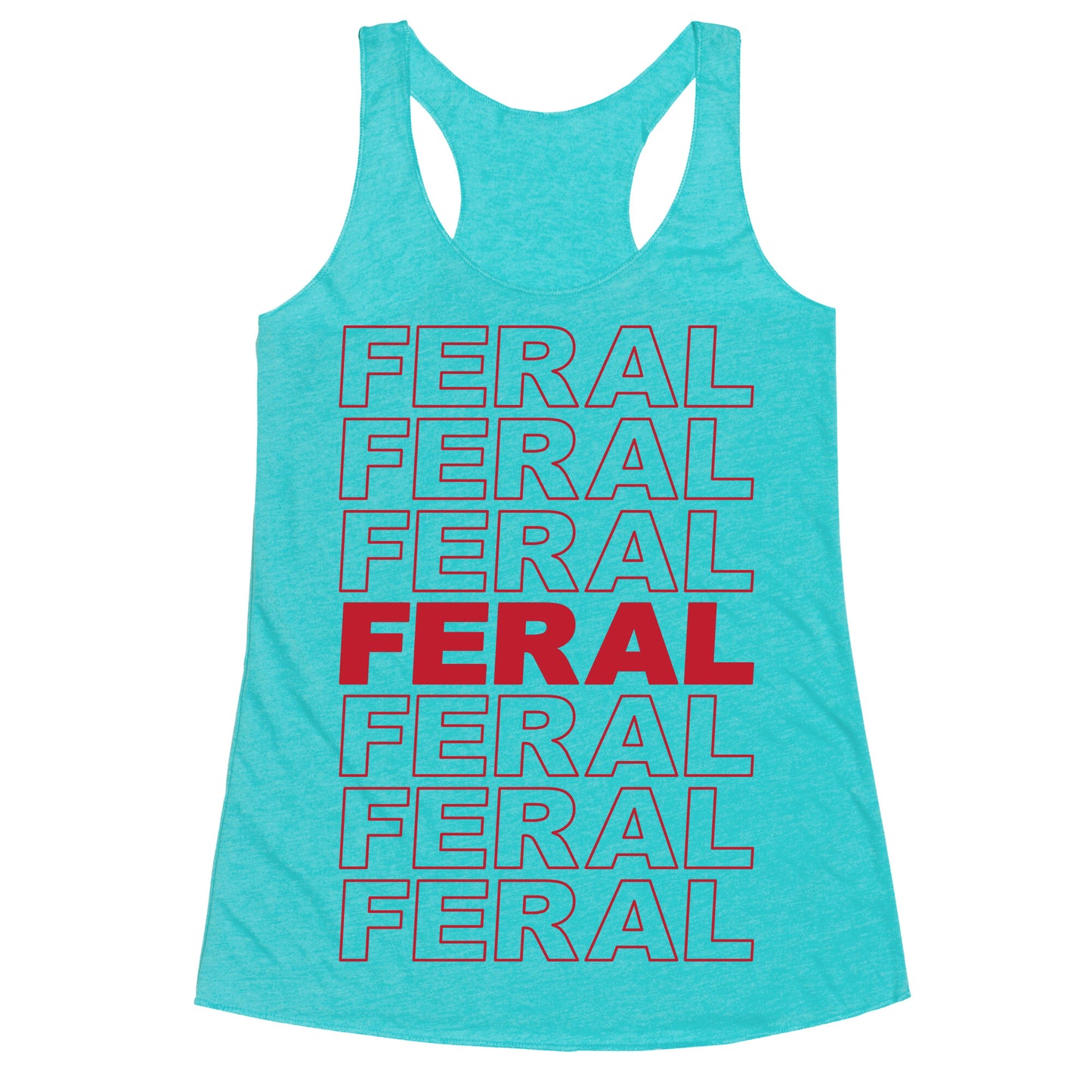Feral Thank You Bag Parody Racerback Tank
