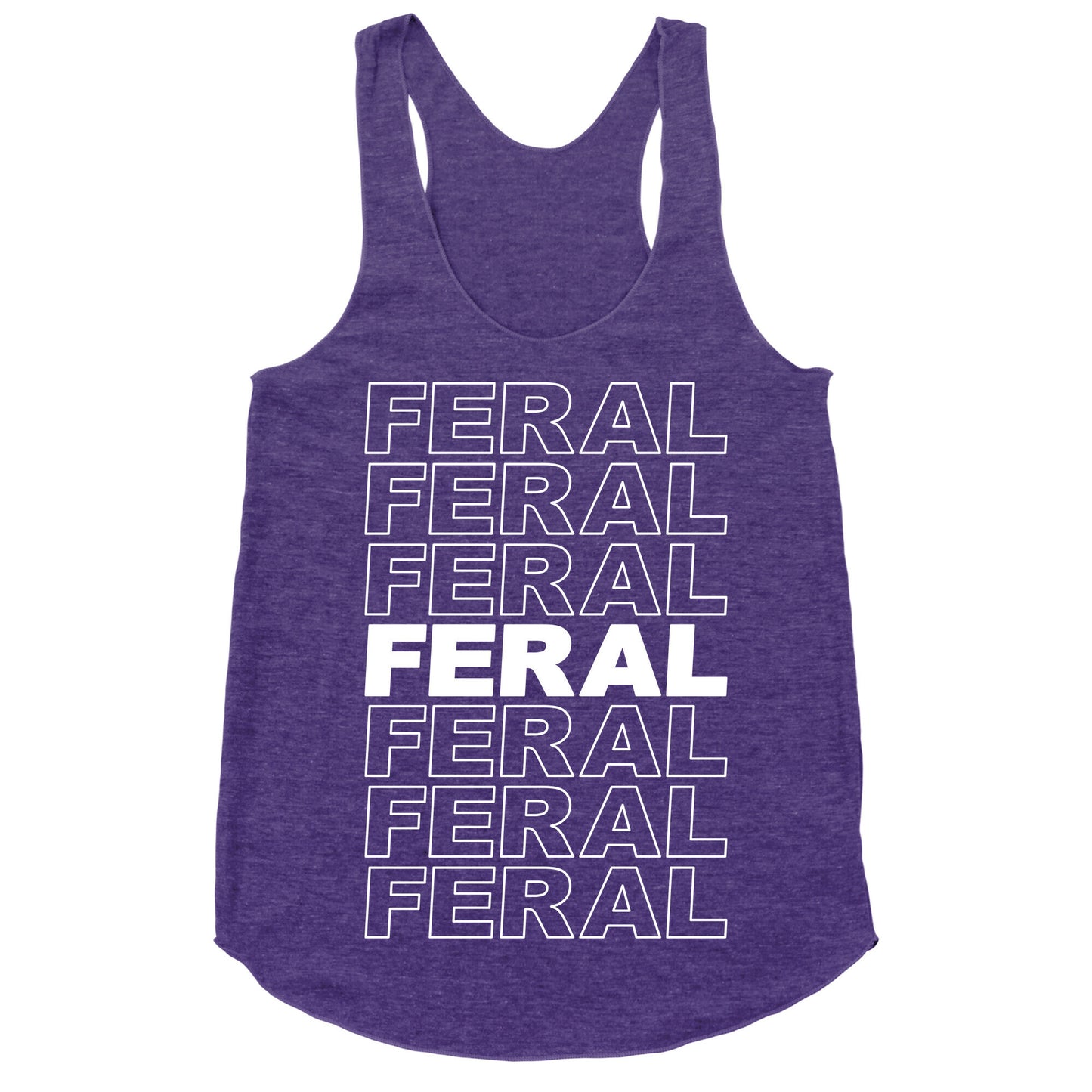 Feral Thank You Bag Parody Racerback Tank