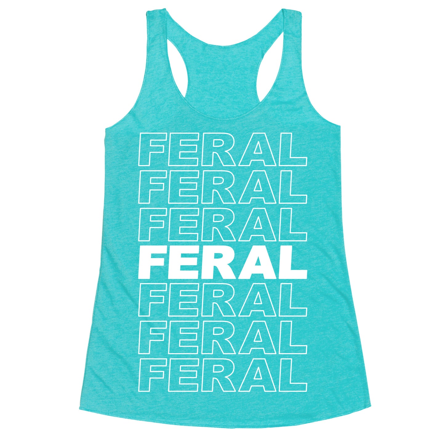 Feral Thank You Bag Parody Racerback Tank
