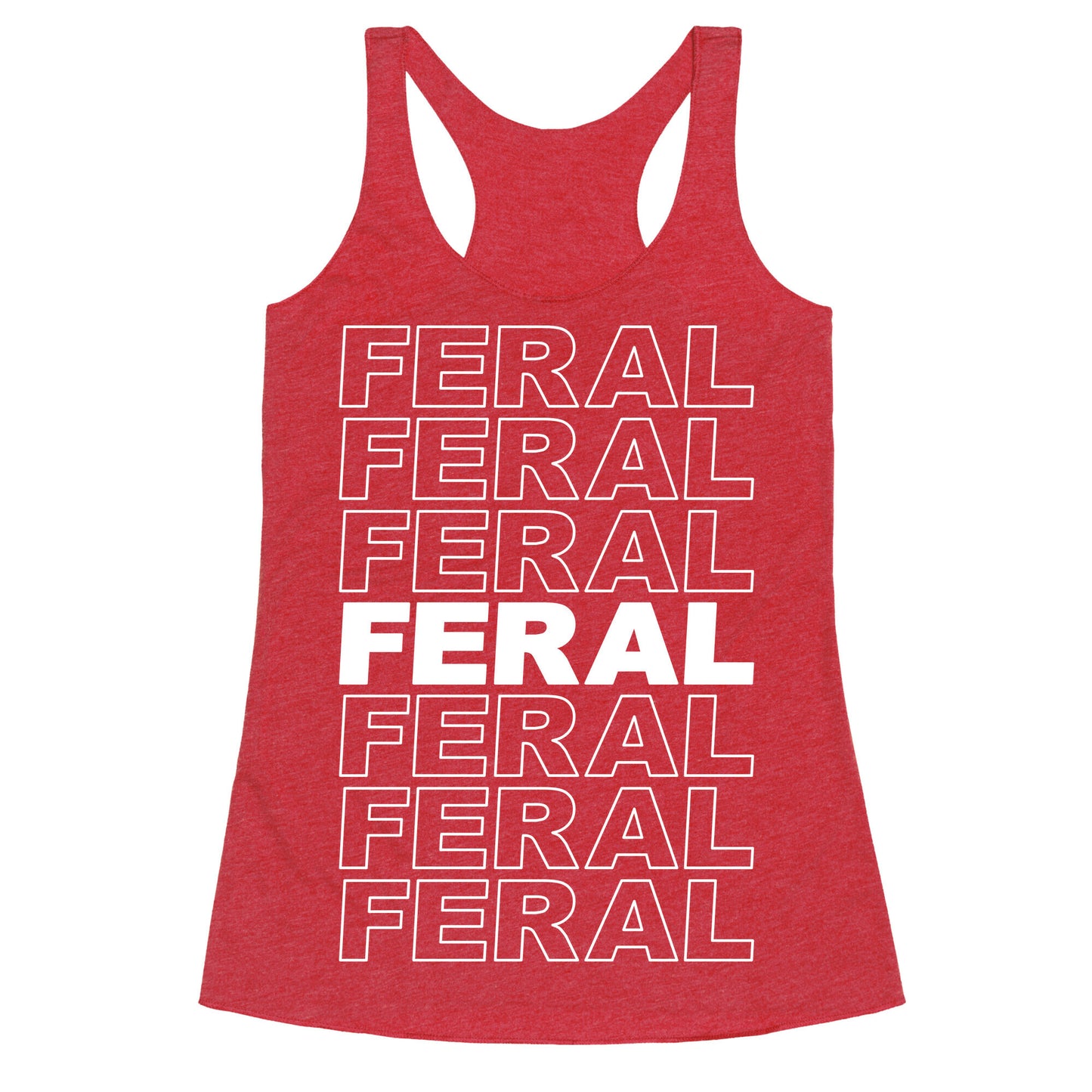 Feral Thank You Bag Parody Racerback Tank