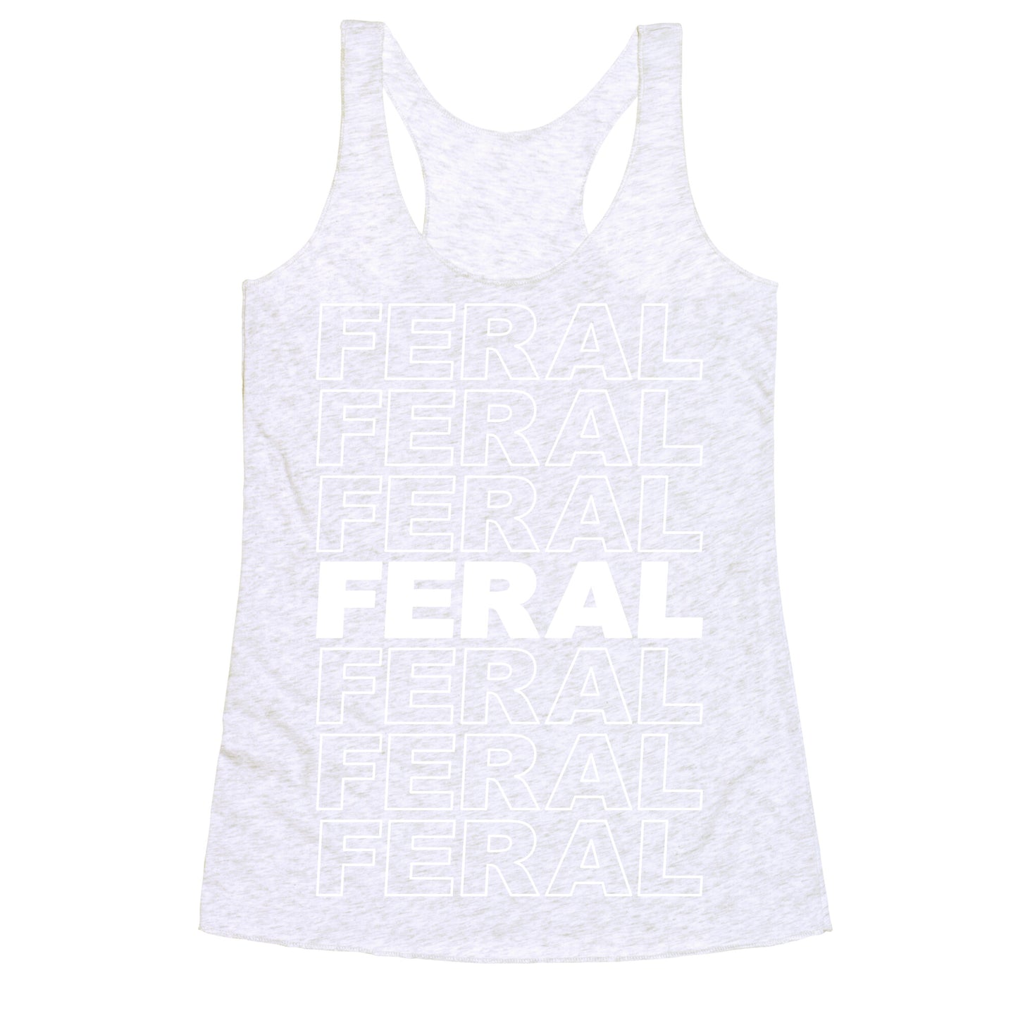 Feral Thank You Bag Parody Racerback Tank