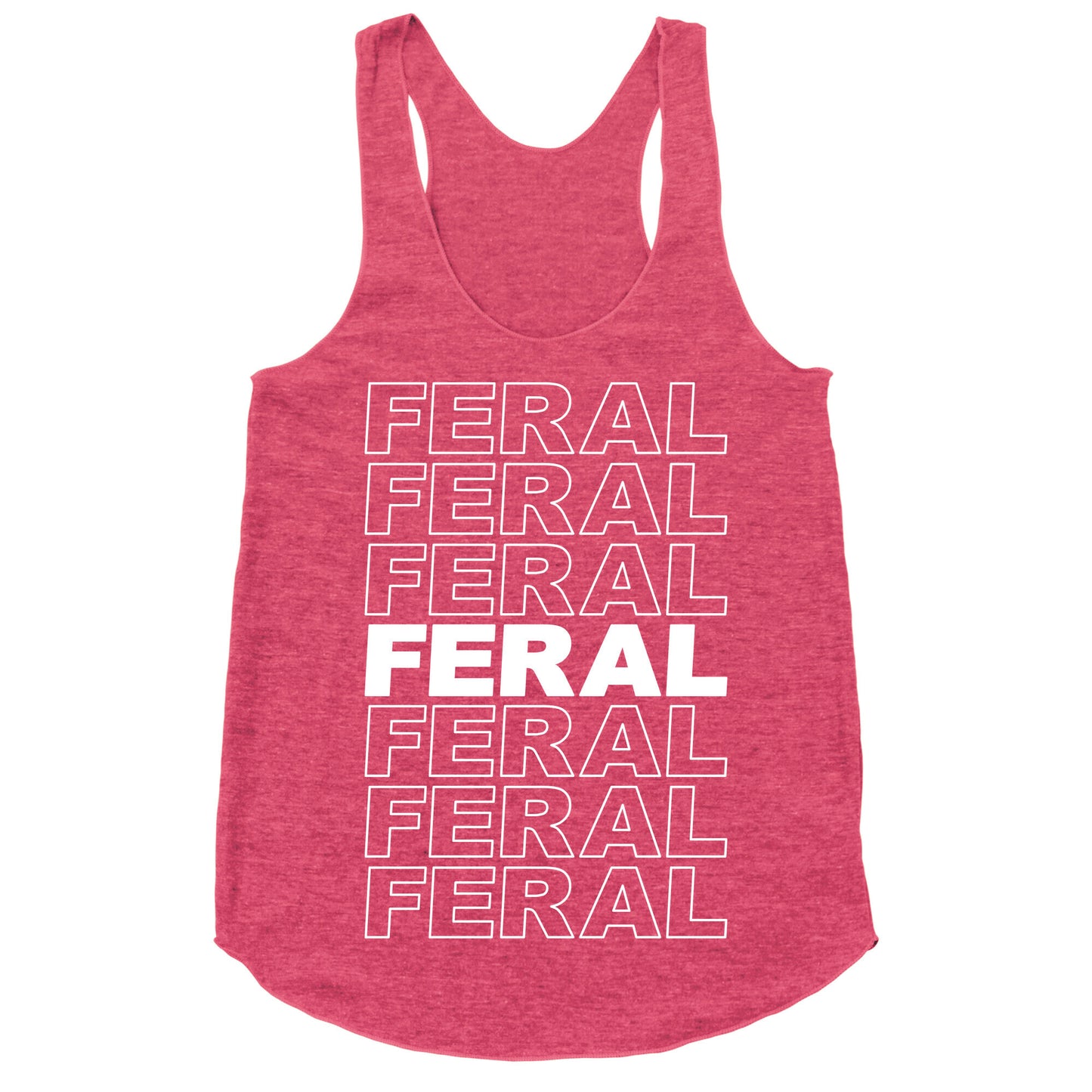 Feral Thank You Bag Parody Racerback Tank