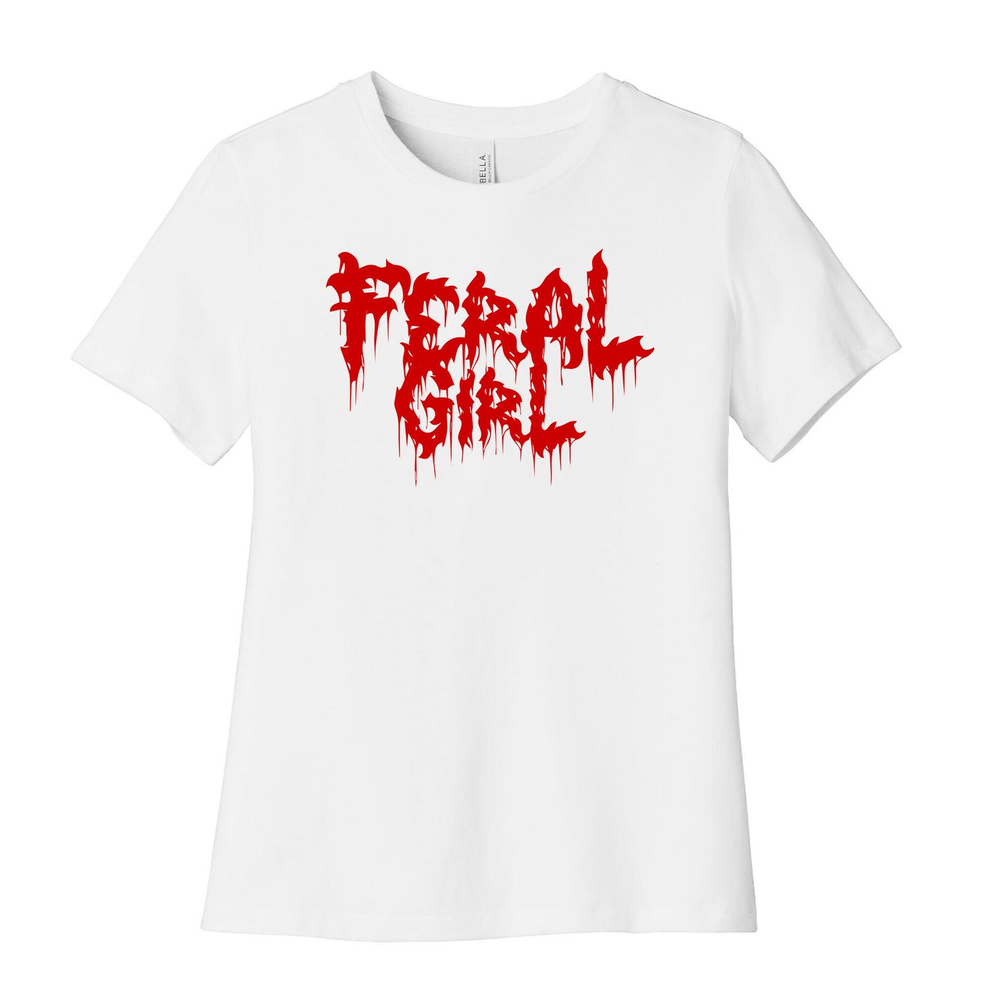Feral Girl Metal Band Parody Women's Cotton Tee