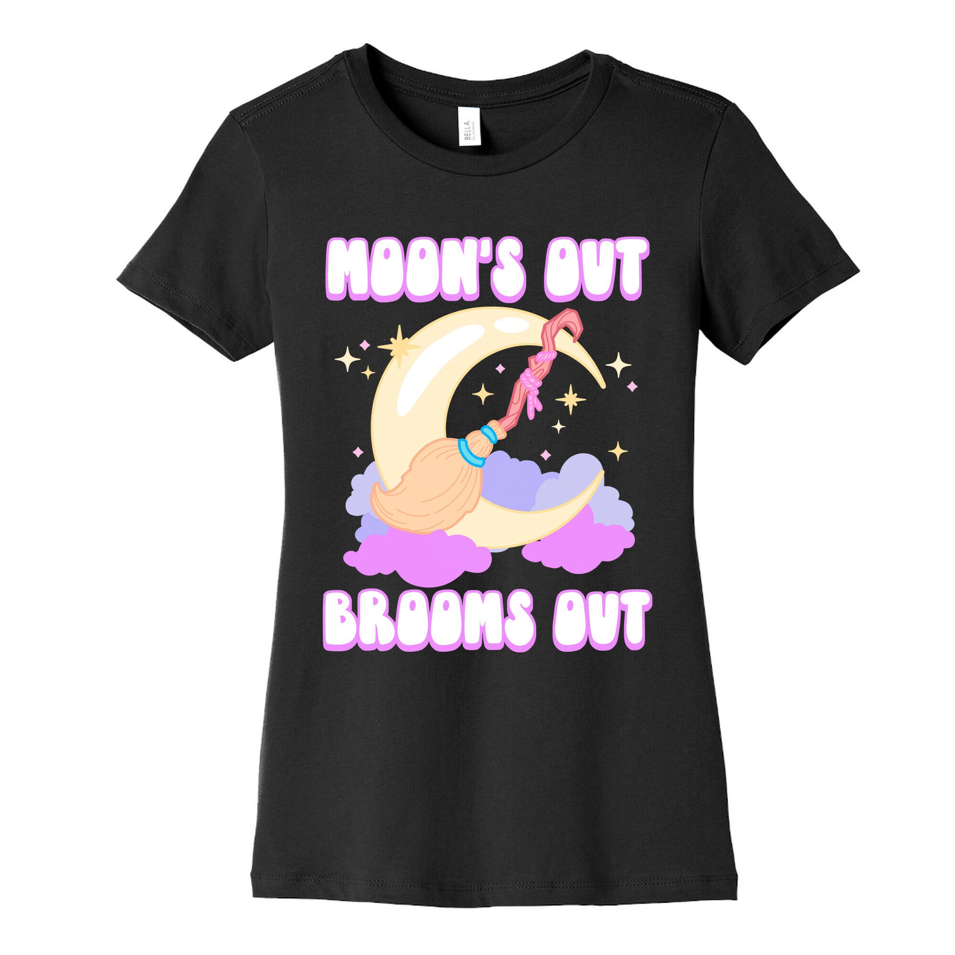Moon's Out Brooms Out Women's Cotton Tee