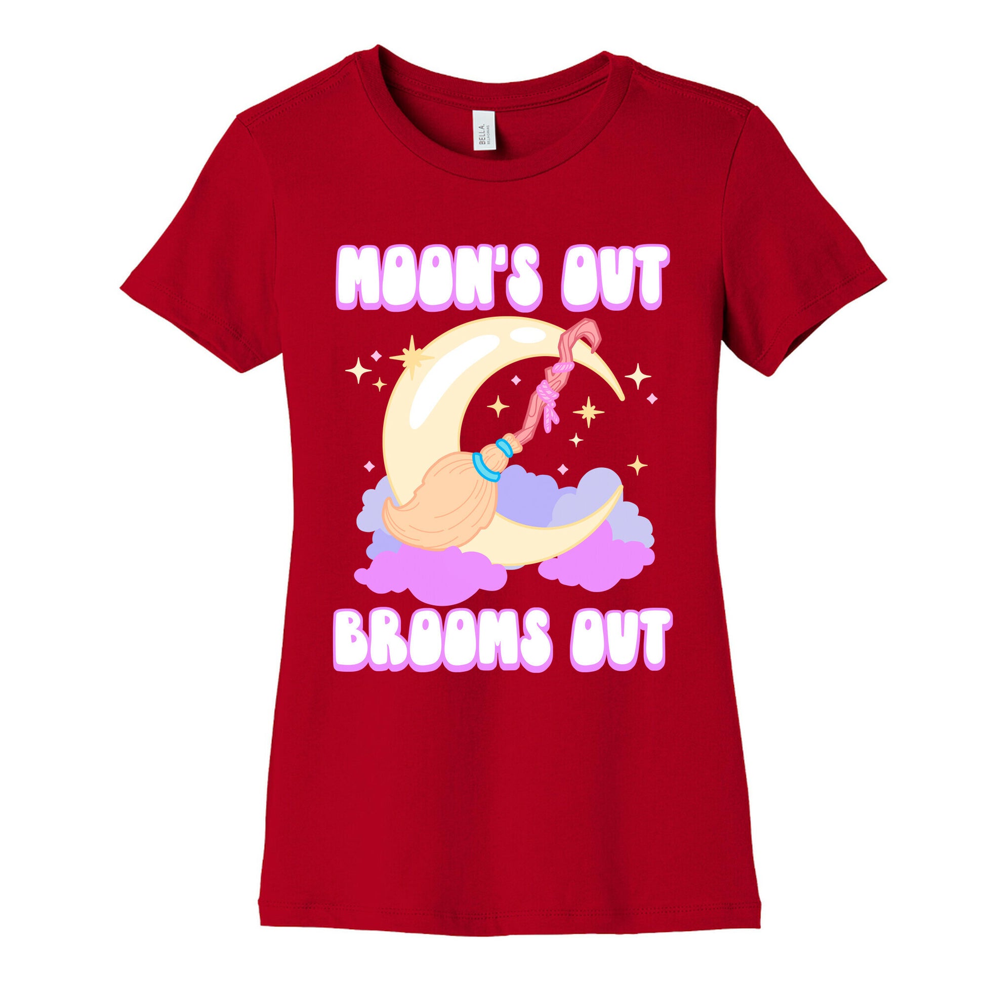 Moon's Out Brooms Out Women's Cotton Tee