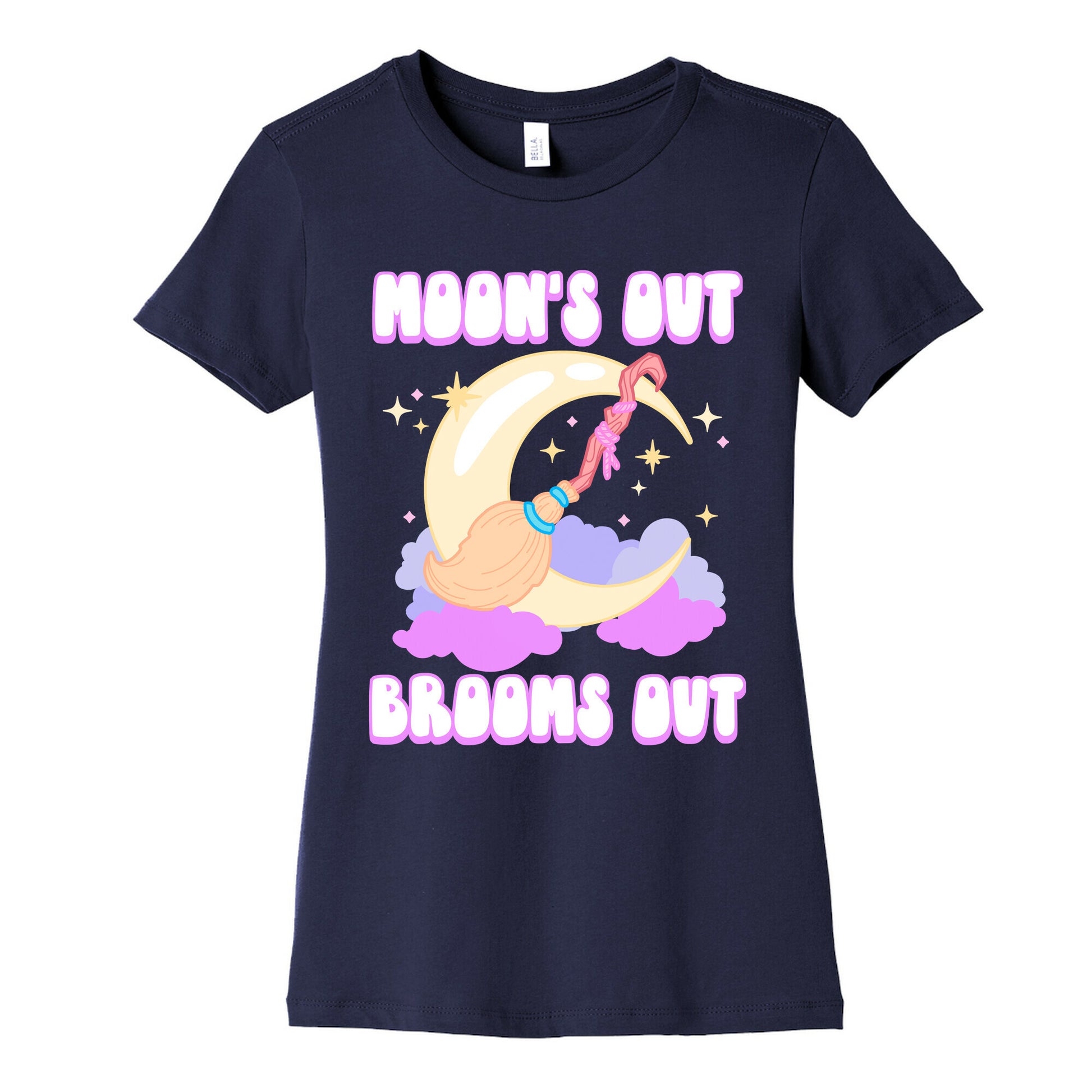 Moon's Out Brooms Out Women's Cotton Tee