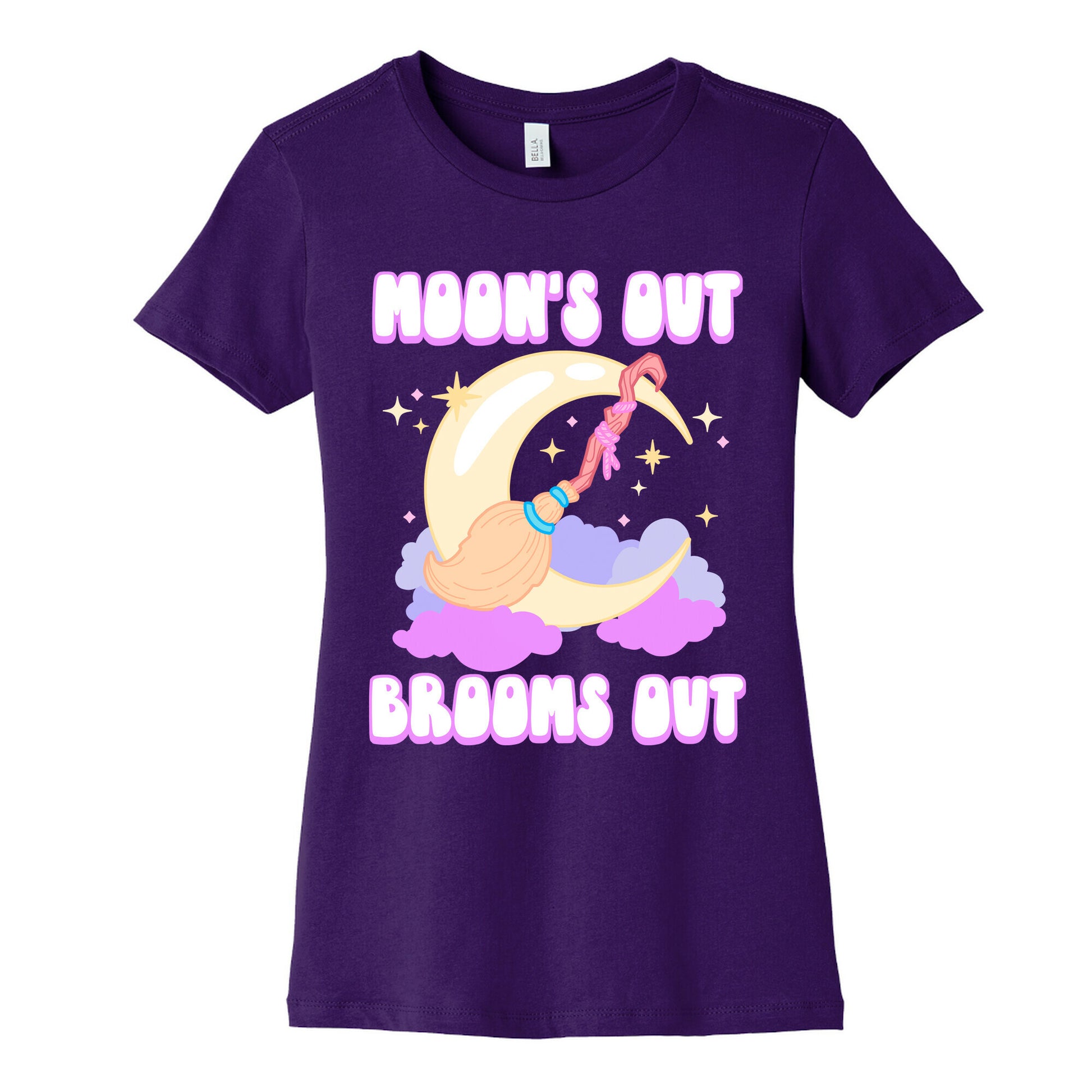 Moon's Out Brooms Out Women's Cotton Tee