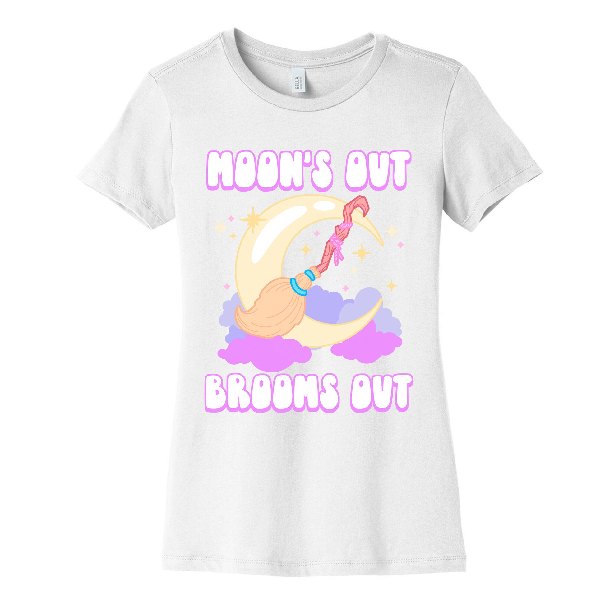 Moon's Out Brooms Out Women's Cotton Tee
