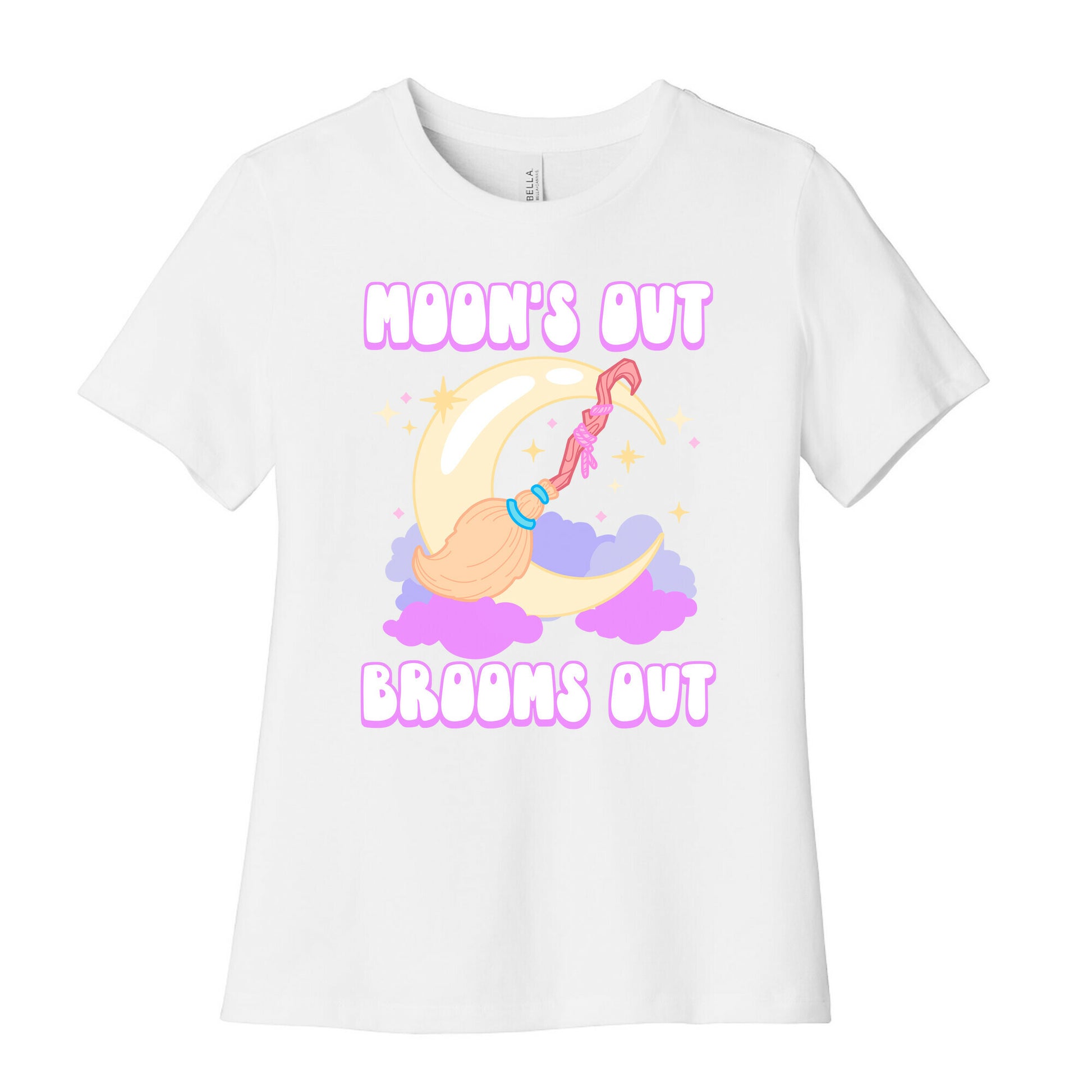 Moon's Out Brooms Out Women's Cotton Tee