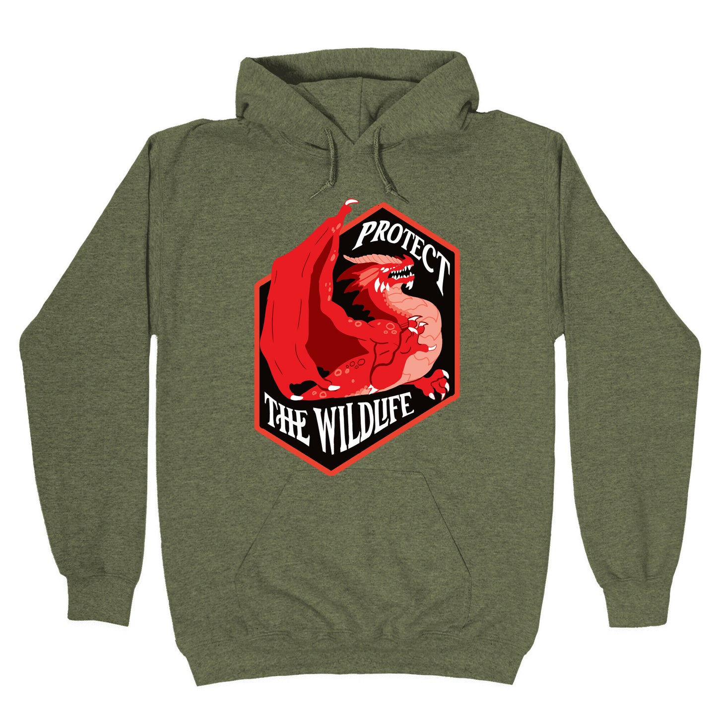 Protect The Wildlife Red Dragon Hoodie