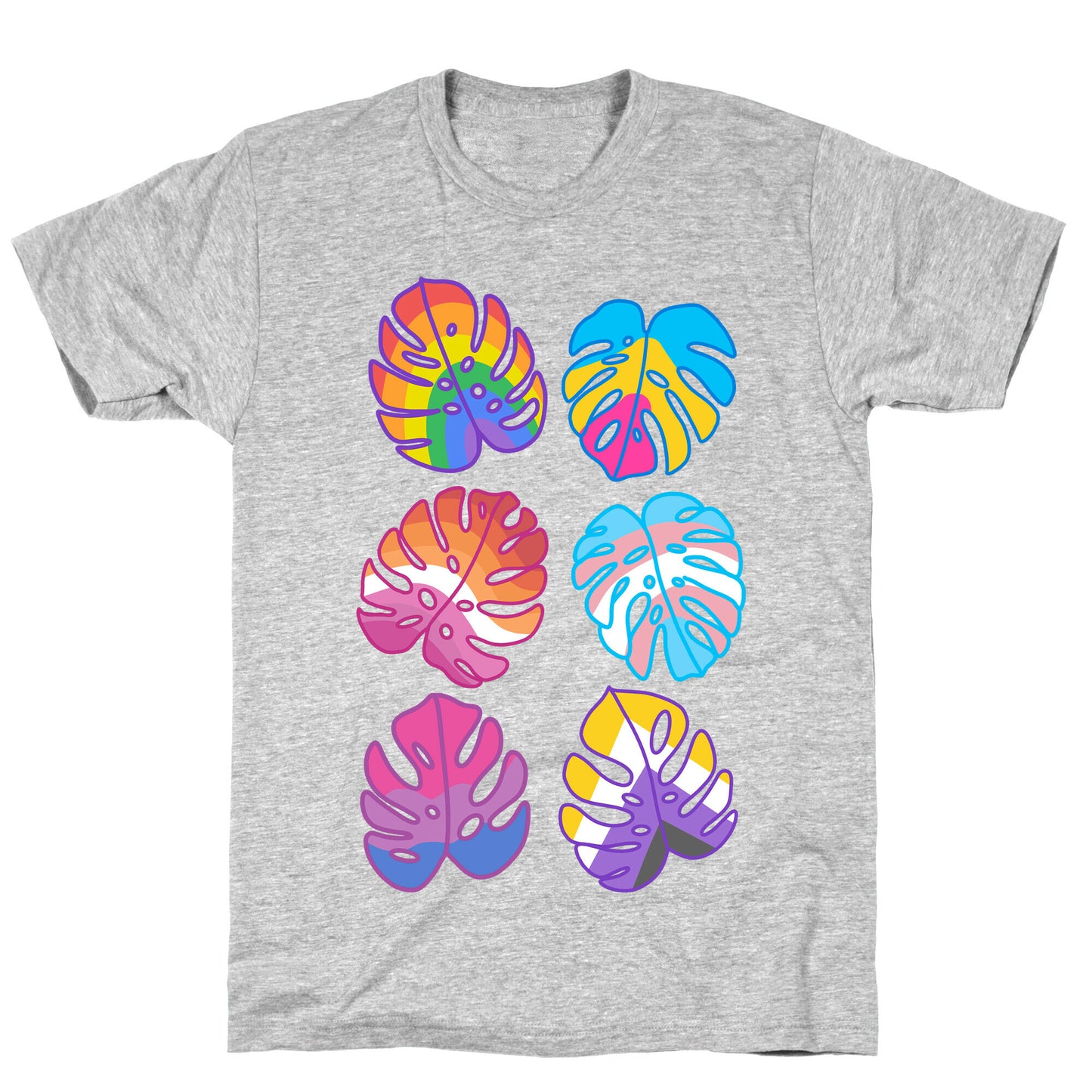 Pride Monstera Pattern T-Shirt