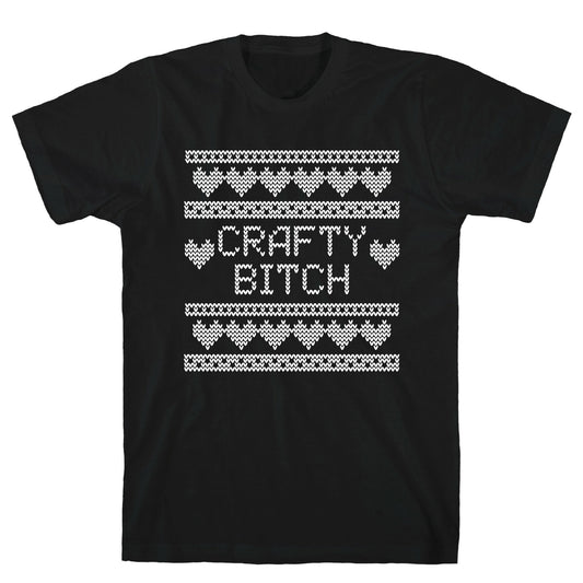 Crafty Bitch Knitting Pattern T-Shirt