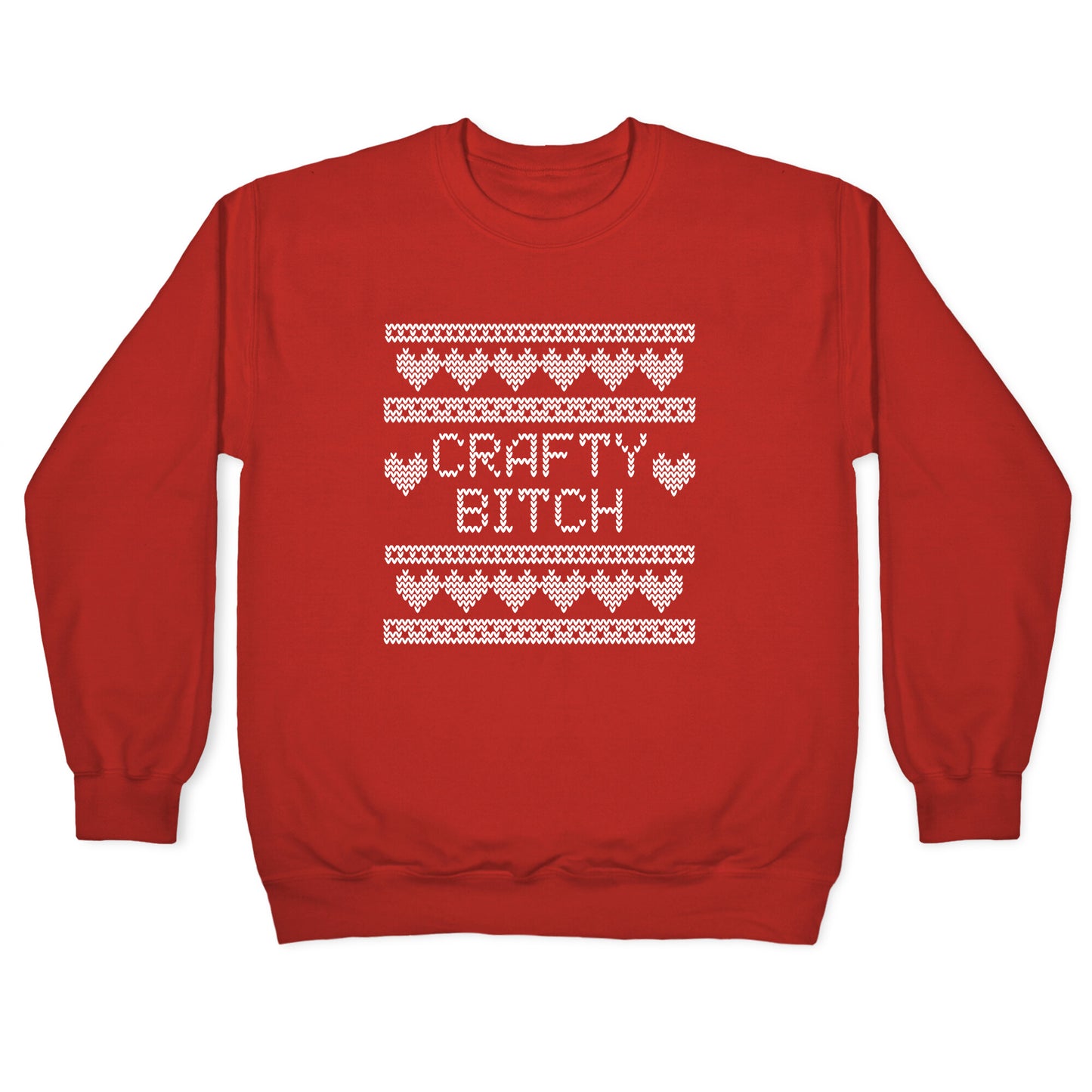 Crafty Bitch Knitting Pattern Crewneck Sweatshirt