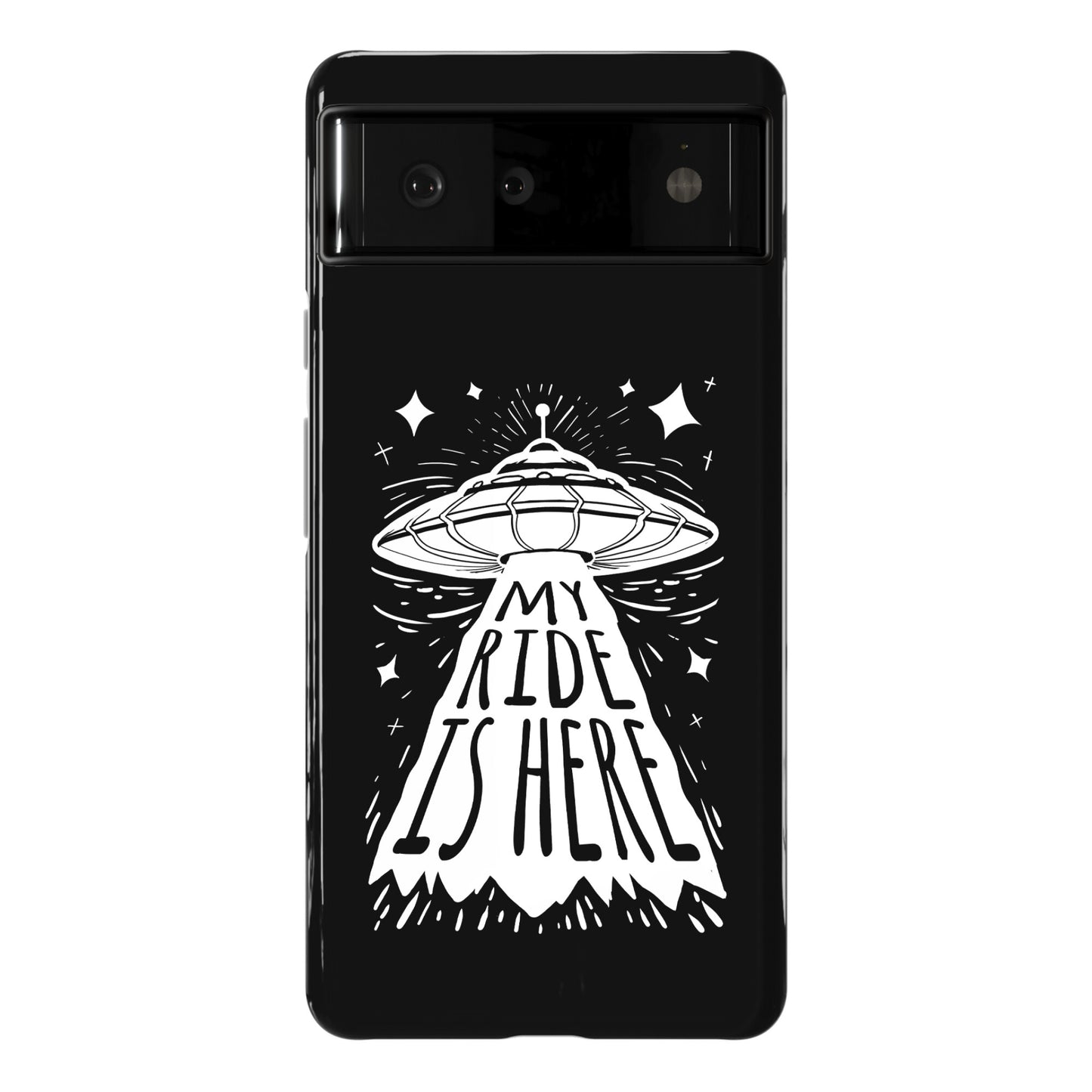 My ride Is Here Phone Case