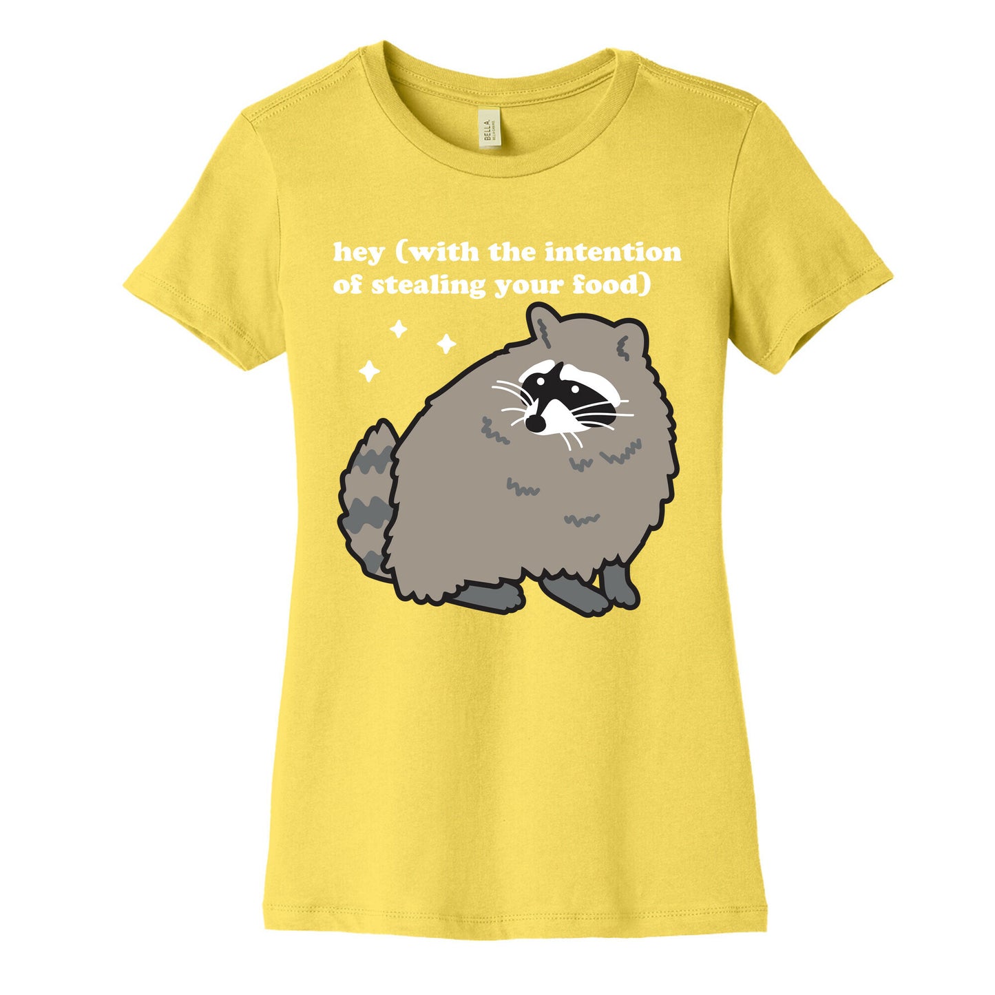 Hey (with the intention of stealing your food) Raccoon Women's Cotton Tee