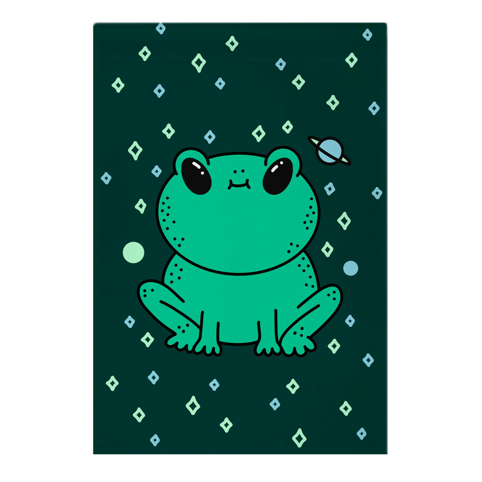 Alien Space Frog Garden Flag