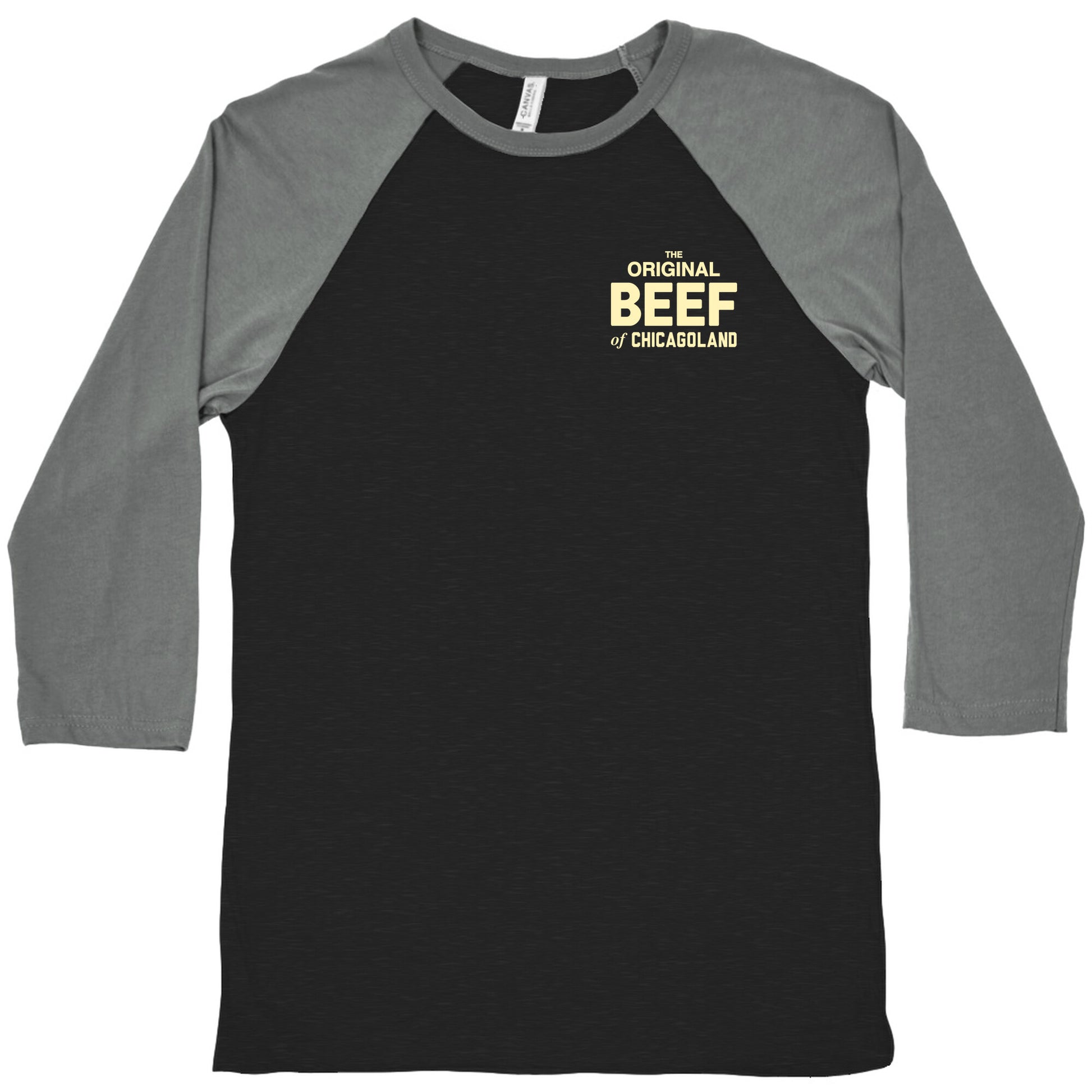 Orginal BEEF of Chicagoland Small Logo Baseball Tee